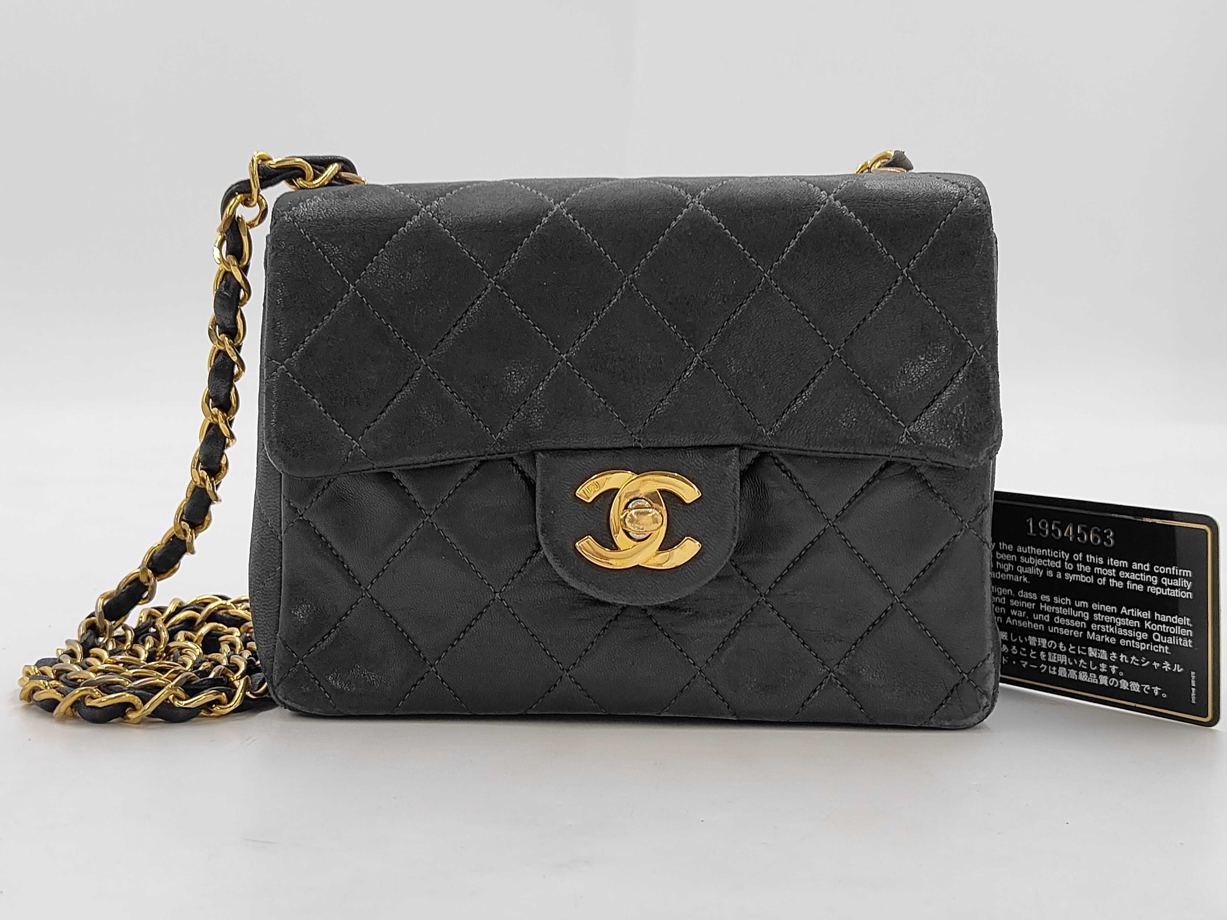Mini Matelassé Shoulder Bag, Black