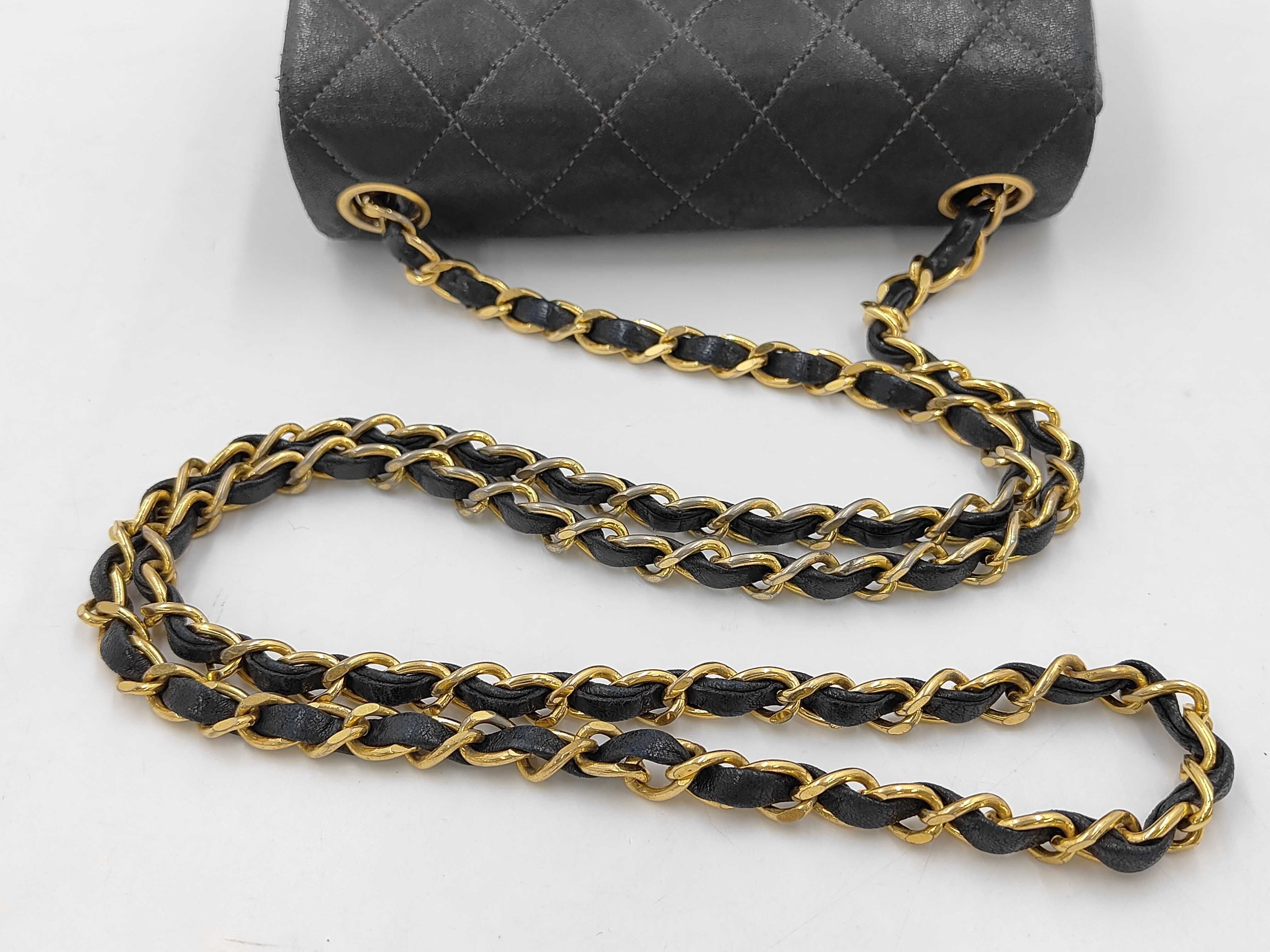 Mini Matelassé Shoulder Bag, Black — view 3
