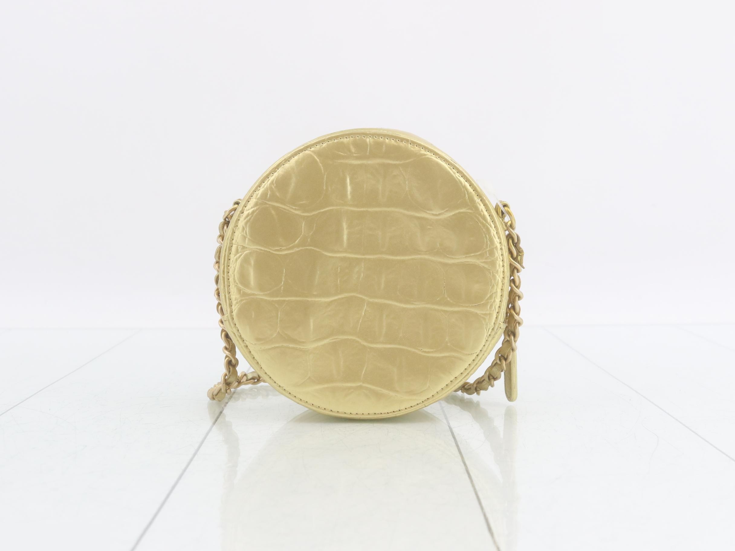 Round chain shoulder bag, gold — view 2