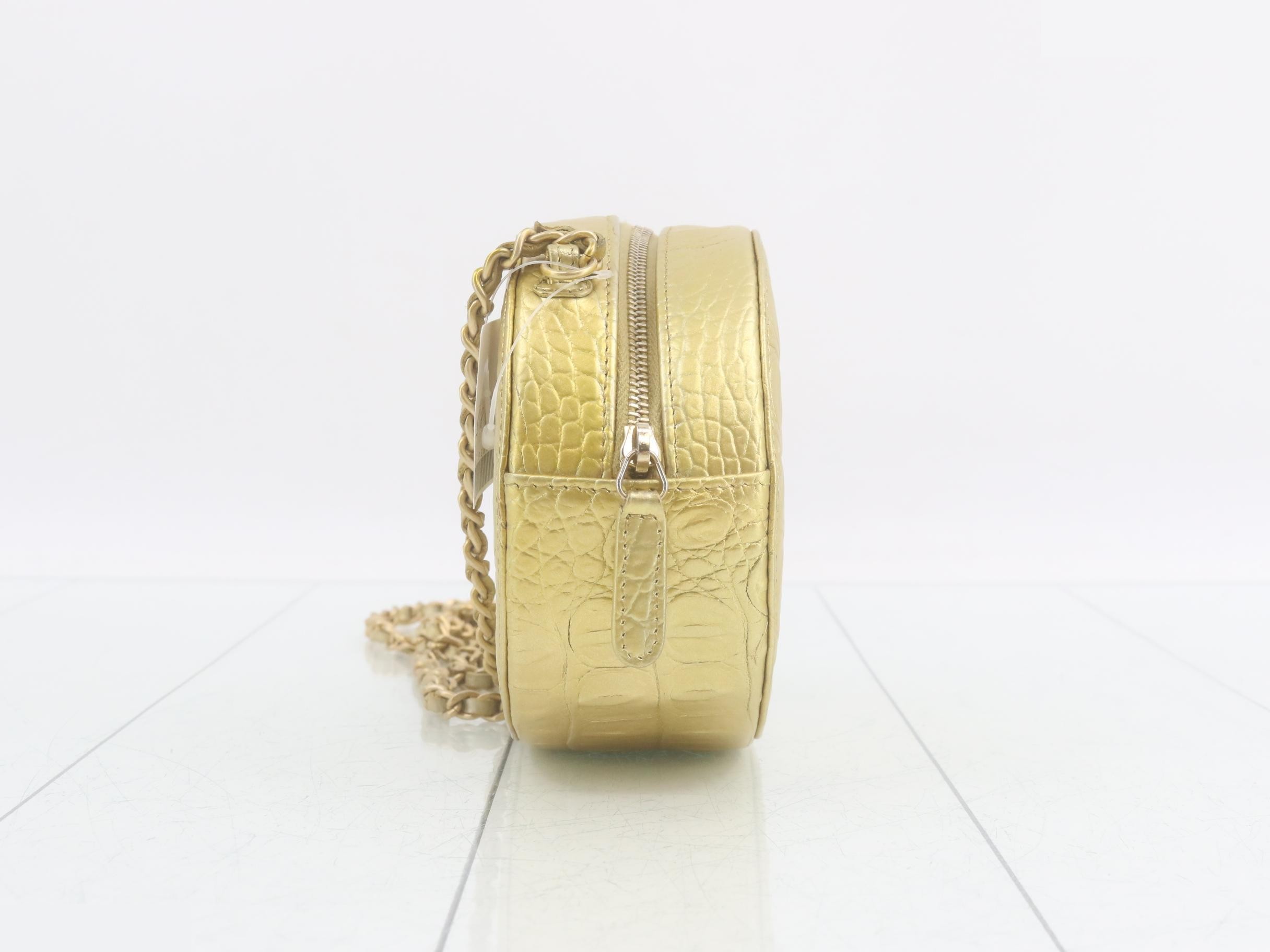 Round chain shoulder bag, gold — view 4