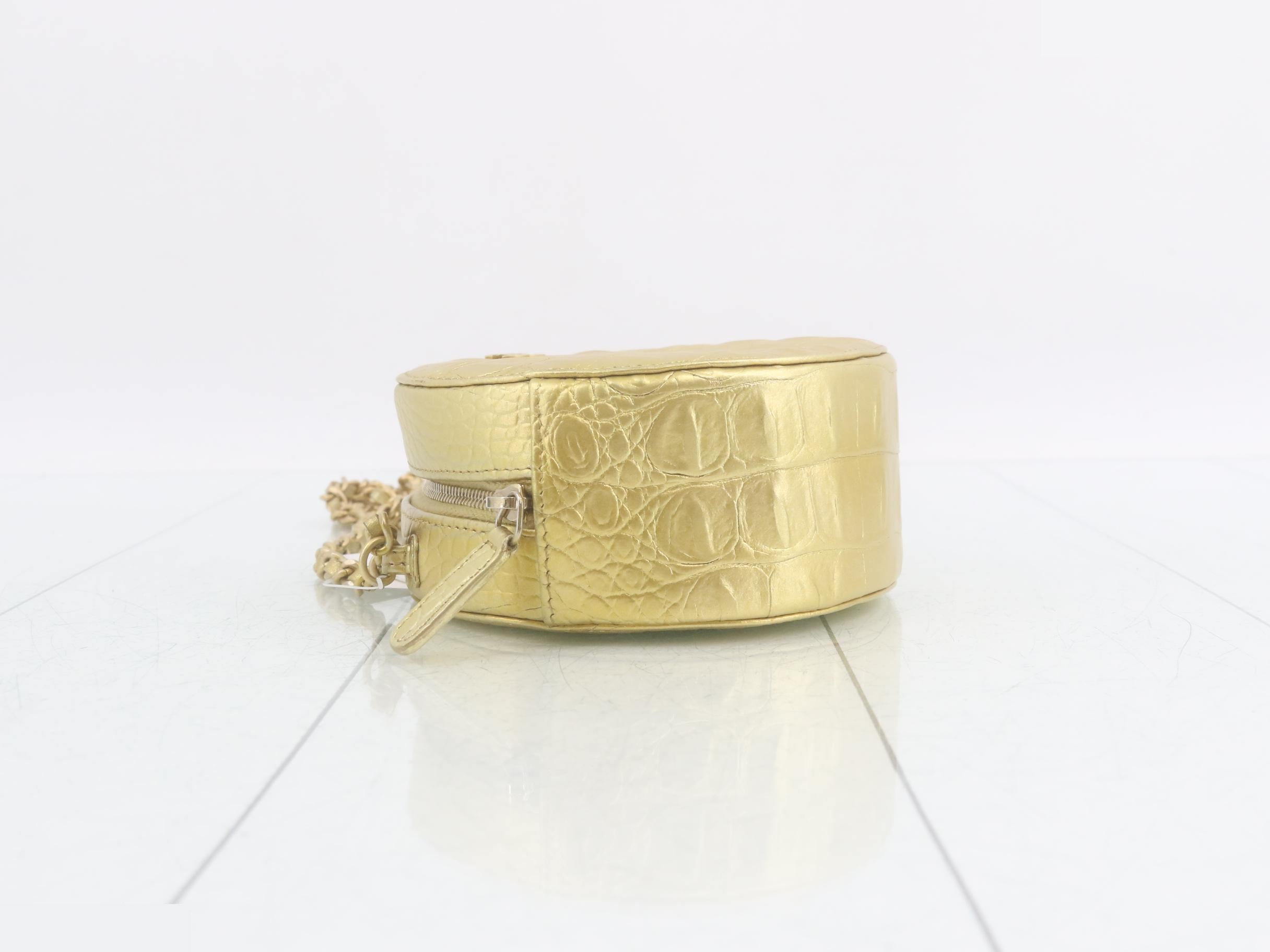 Round chain shoulder bag, gold — view 5