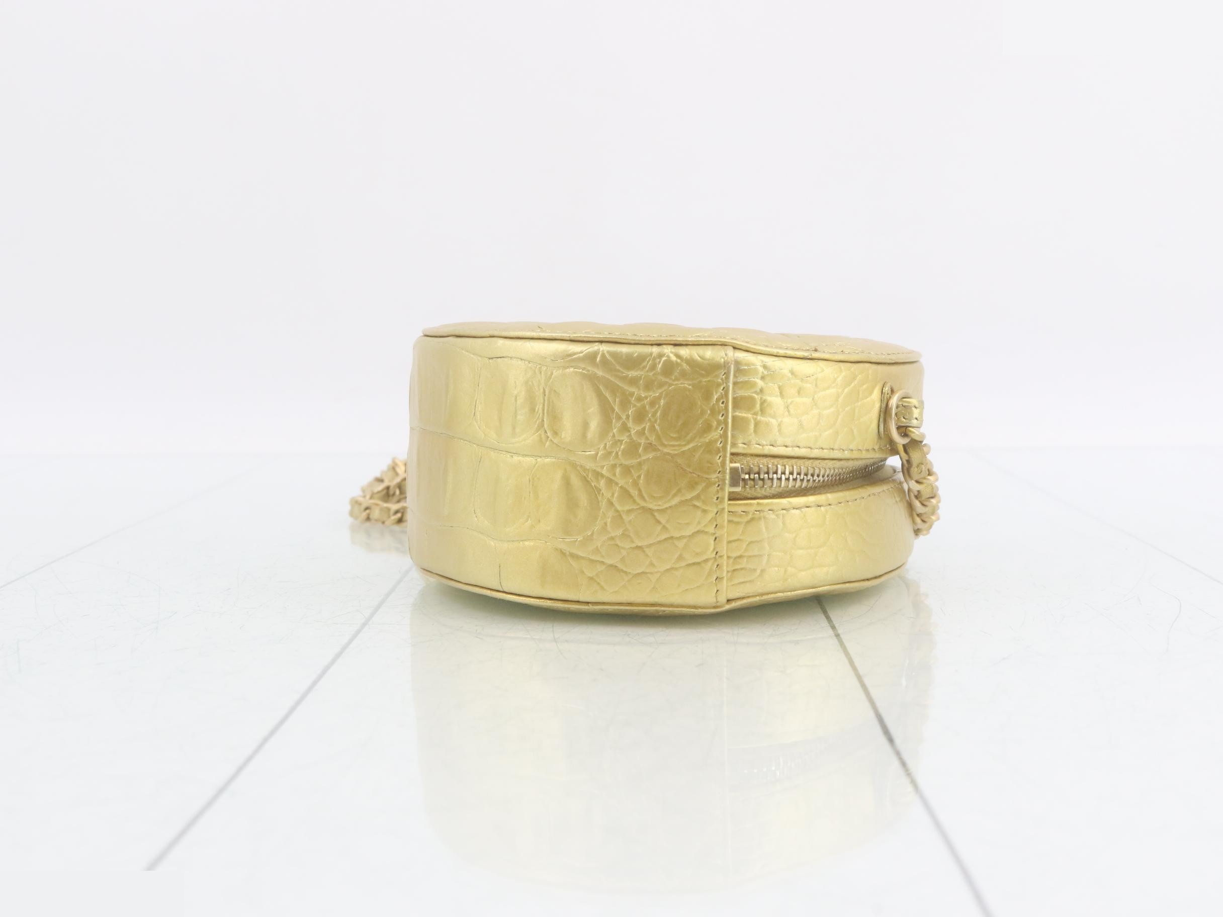 Round chain shoulder bag, gold — view 6