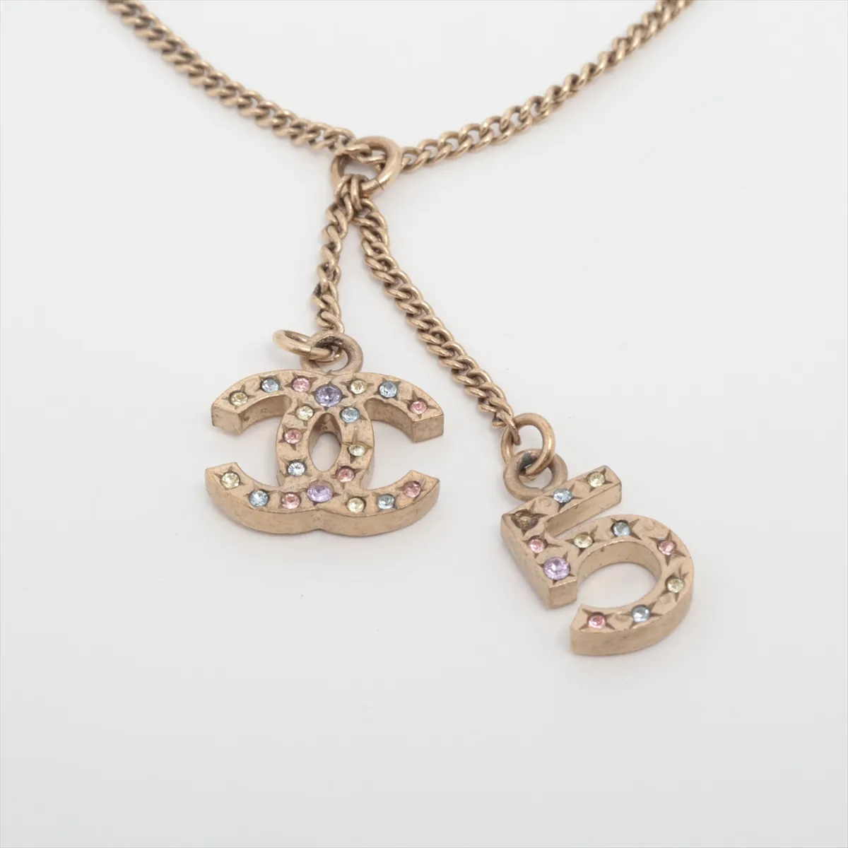 Coco Mark No. 5 06A Bracelet, GP x Rhinestone, Gold. Shows — view 2