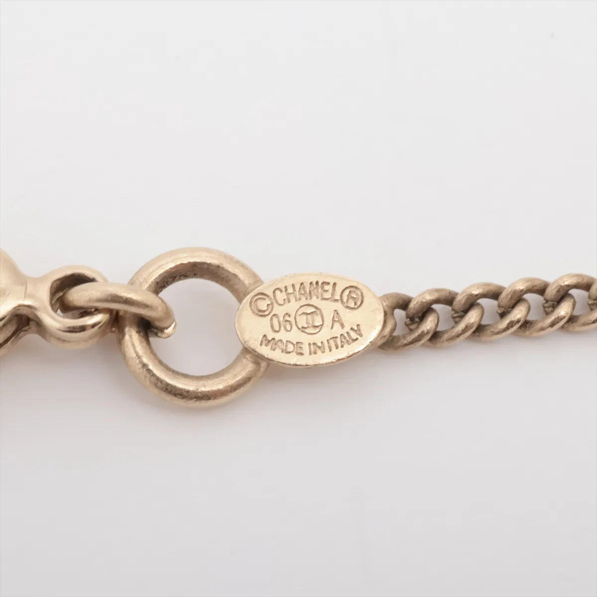 Coco Mark No. 5 06A Bracelet, GP x Rhinestone, Gold. Shows — view 5