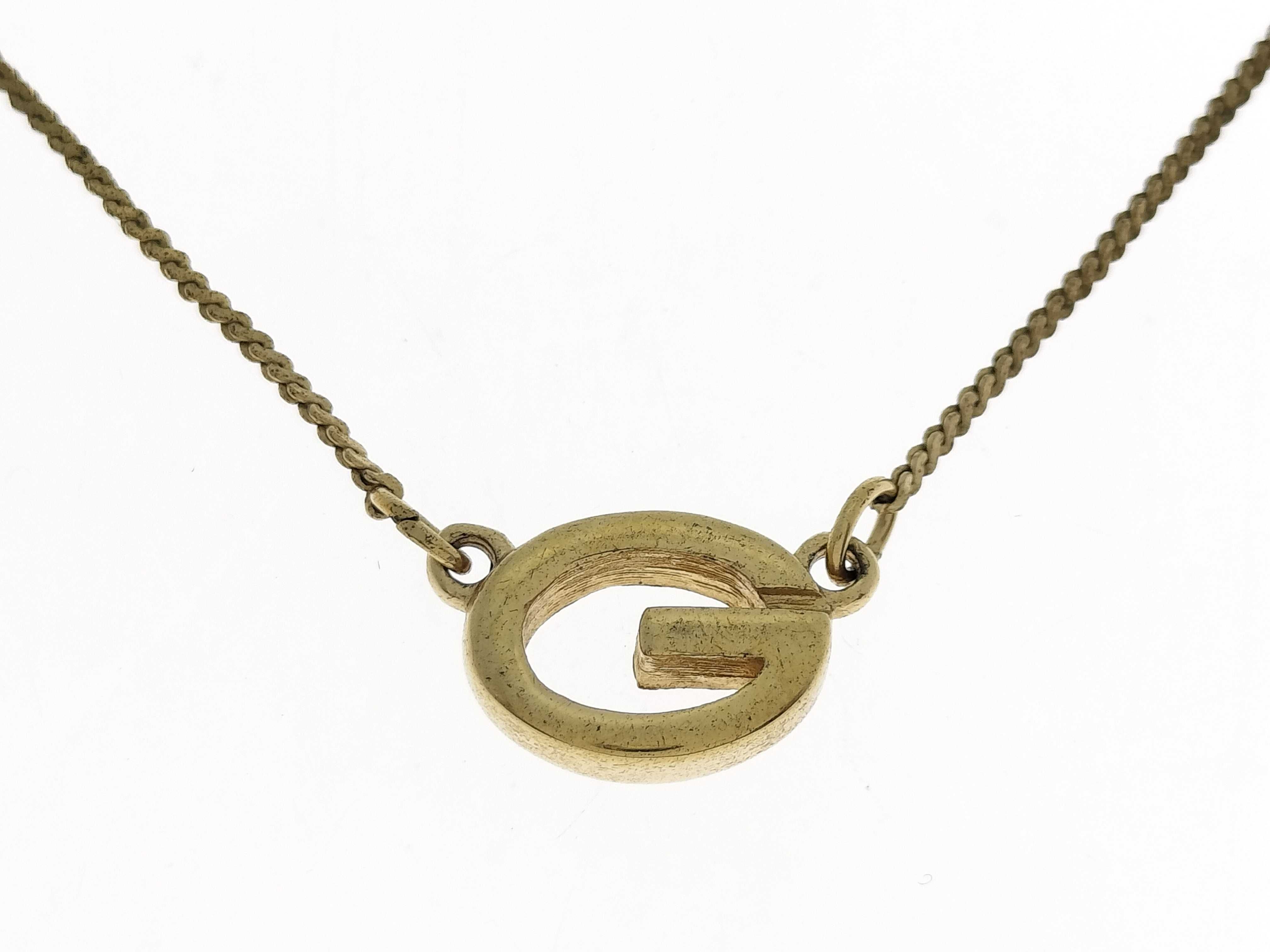G-logo Cuban link chain gold necklace