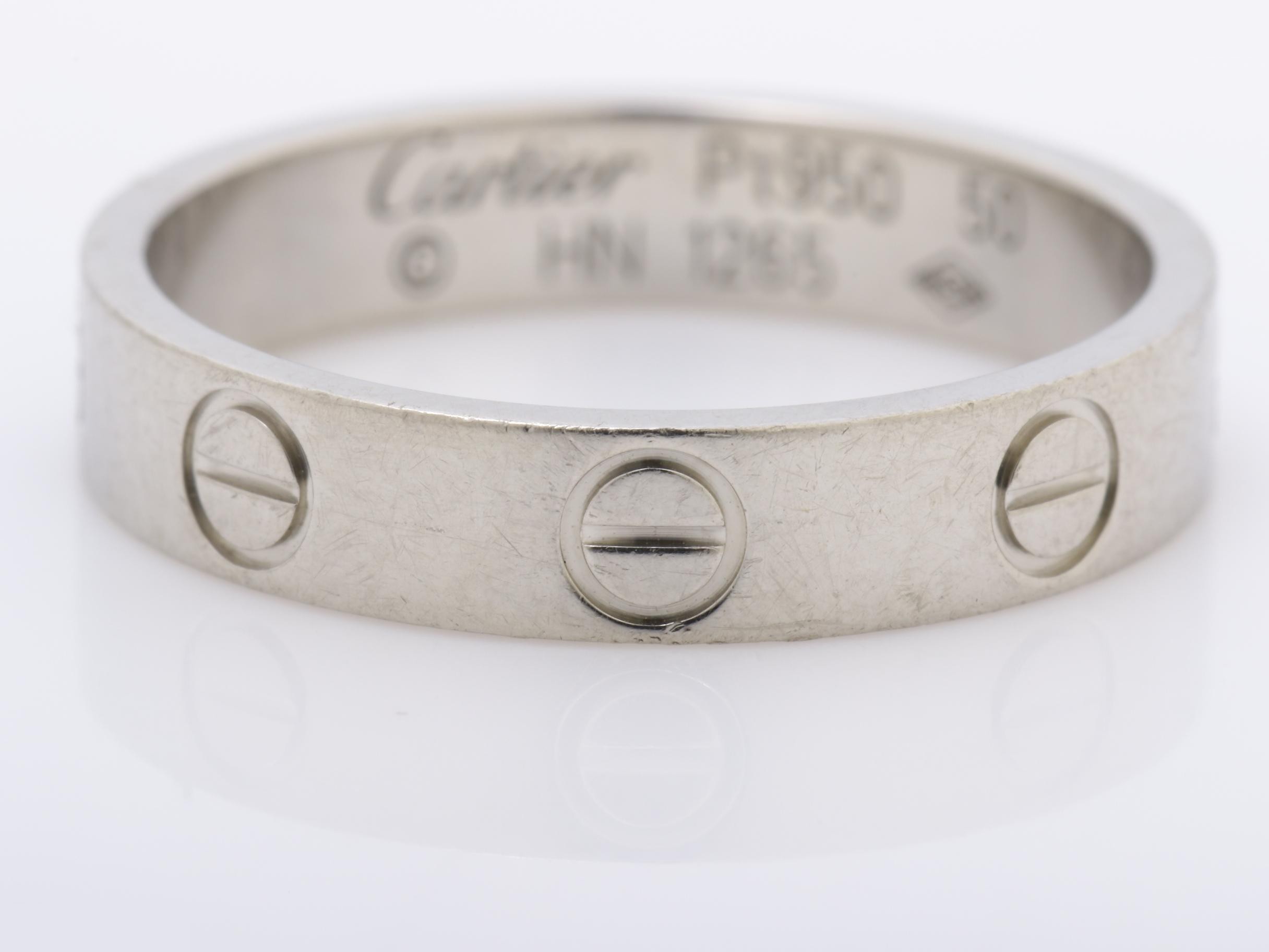 Love Series (Precious Metal) - Ring, Mini Love, Pt950, 4.1g — view 2
