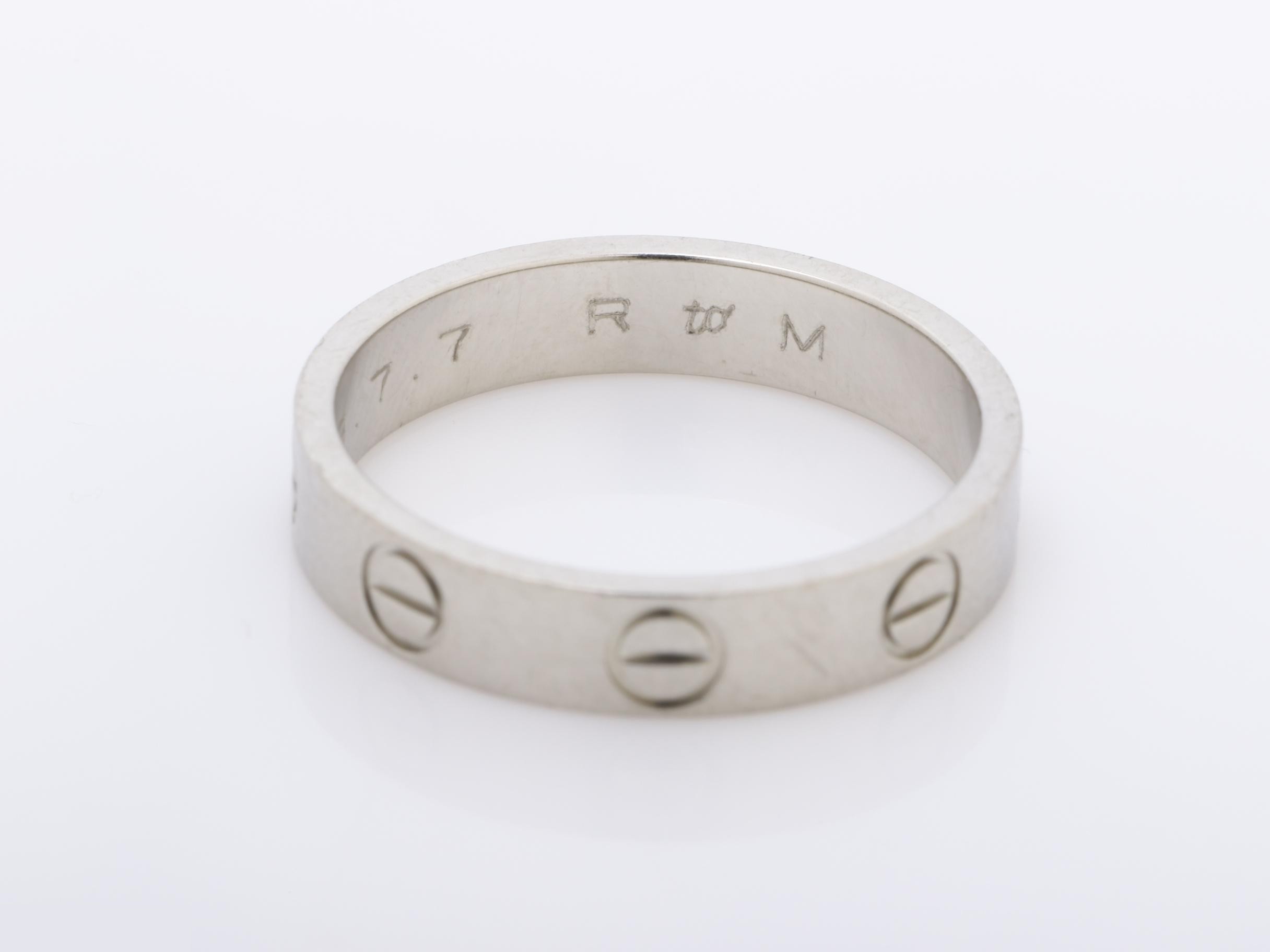 Love Series (Precious Metal) - Ring, Mini Love, Pt950, 4.1g — view 4