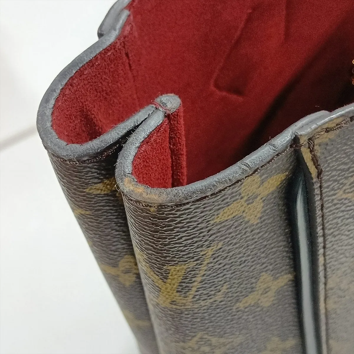 Monogram x Leather Kimono PM M41856 DU1186 Red x Brown — view 14