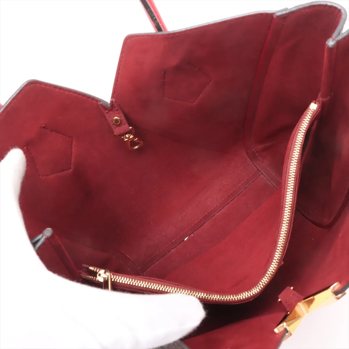 Monogram x Leather Kimono PM M41856 DU1186 Red x Brown — view 8