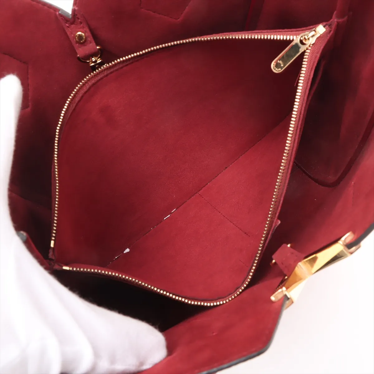 Monogram x Leather Kimono PM M41856 DU1186 Red x Brown — view 9