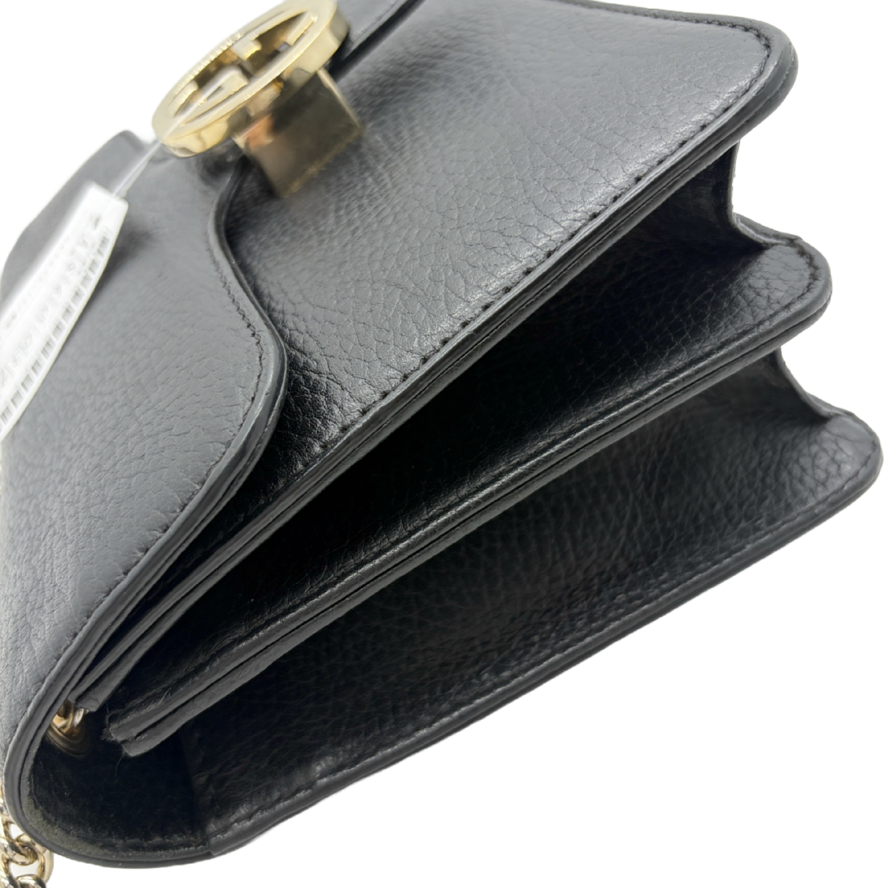 Interlocking G Organ Black Leather Shoulder Bag — view 3
