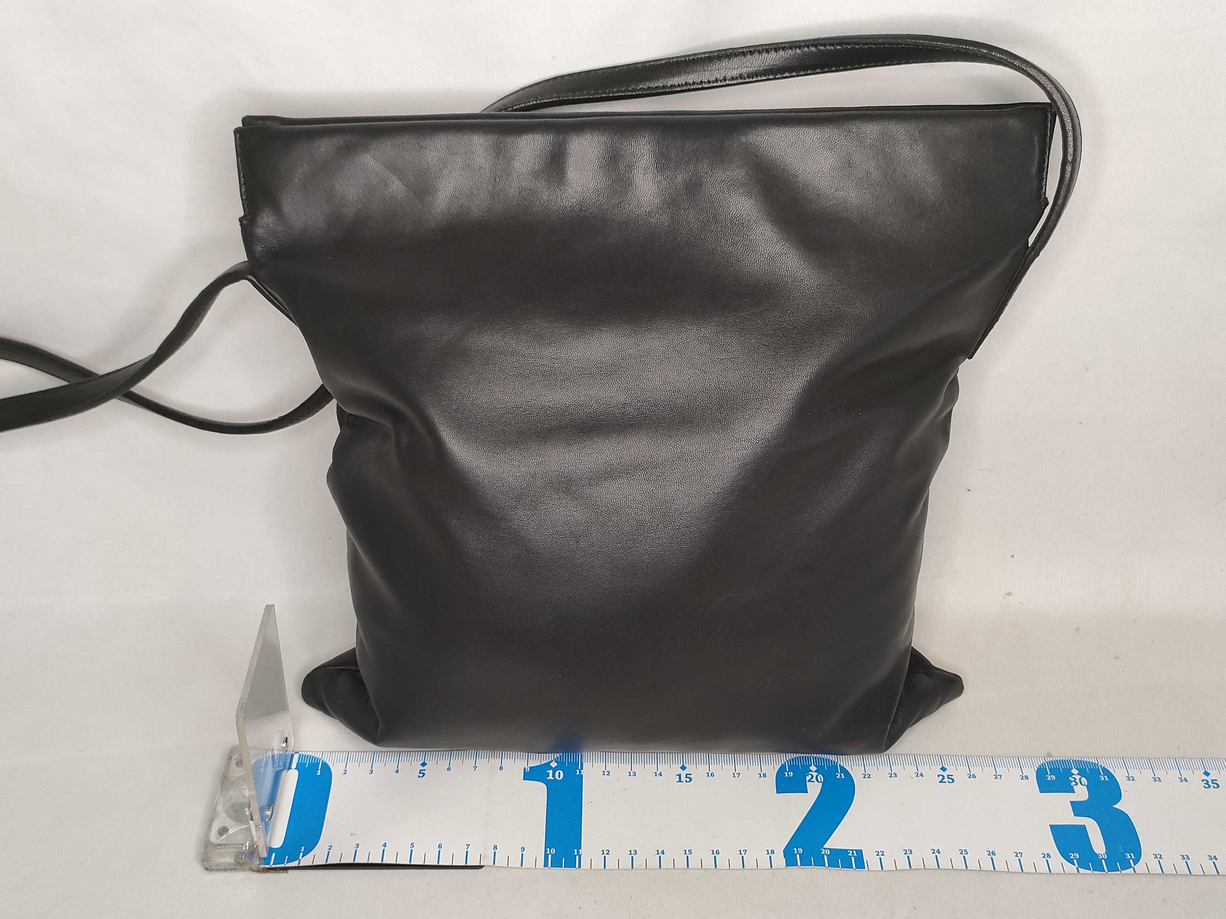 Nappa Leather Shoulder Bag/Pouch, Black, with Dust Bag and Care Card. — view 2