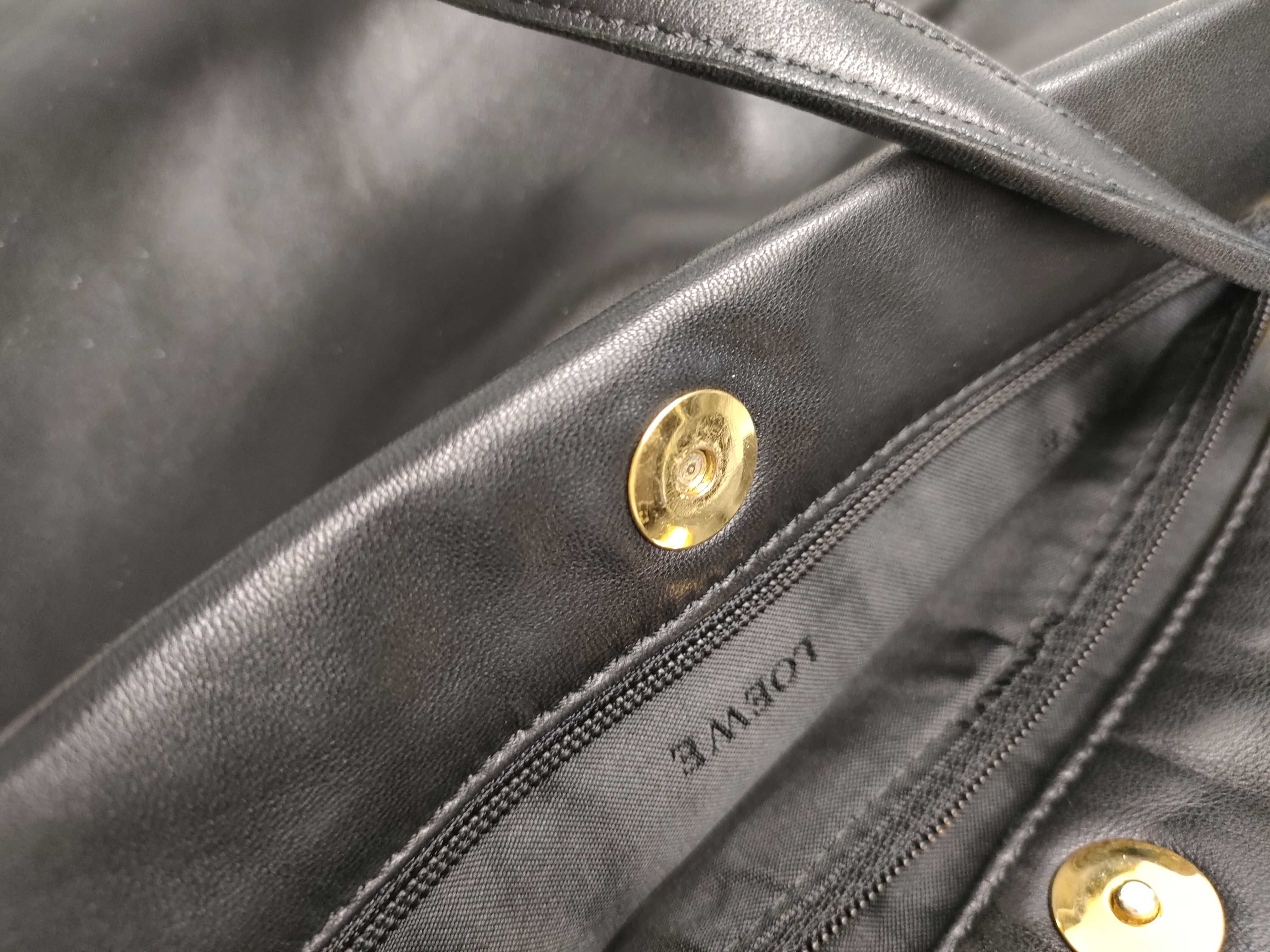 Nappa Leather Shoulder Bag/Pouch, Black, with Dust Bag and Care Card. — view 12