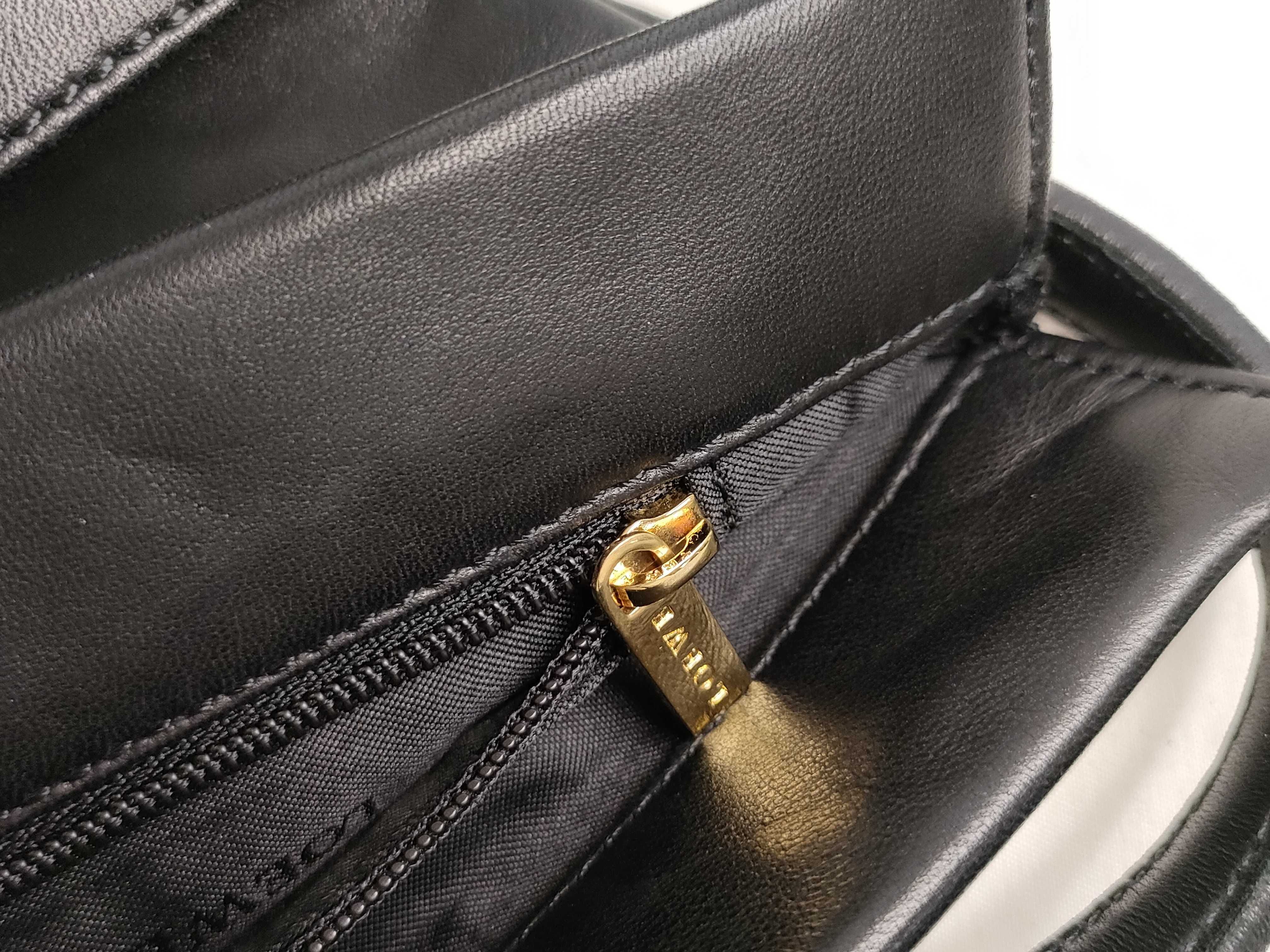 Nappa Leather Shoulder Bag/Pouch, Black, with Dust Bag and Care Card. — view 13