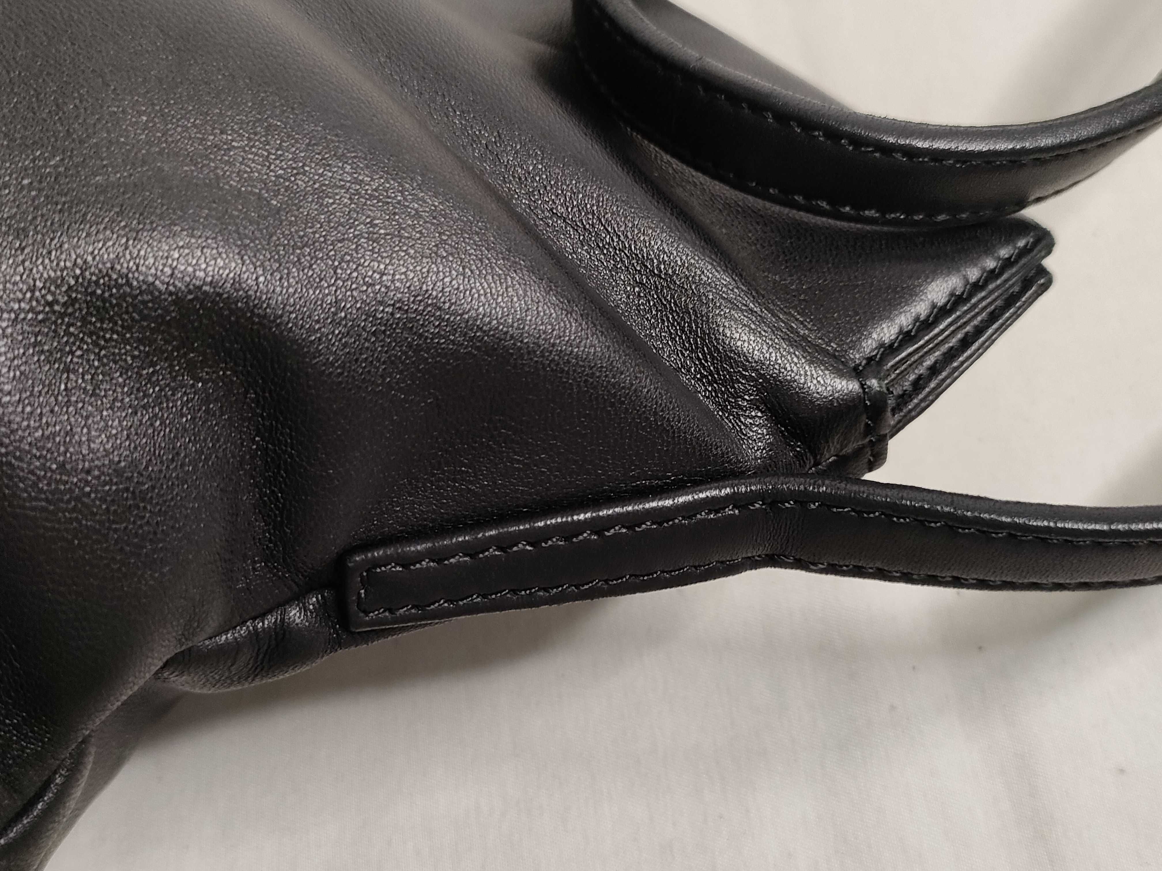 Nappa Leather Shoulder Bag/Pouch, Black, with Dust Bag and Care Card. — view 5