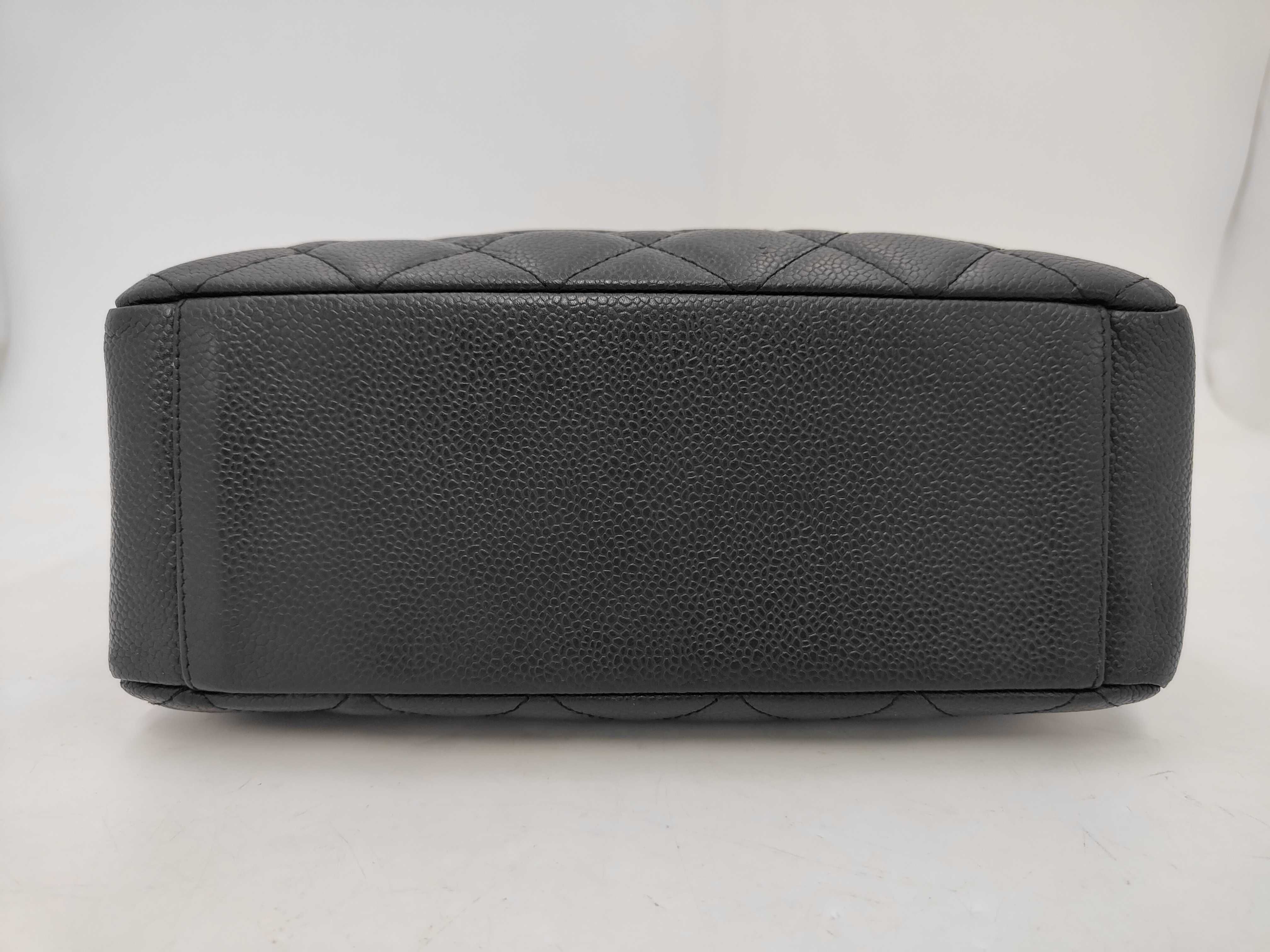 PST Chain Tote Bag, Caviar Leather, Black, Serial Number 9 — view 5