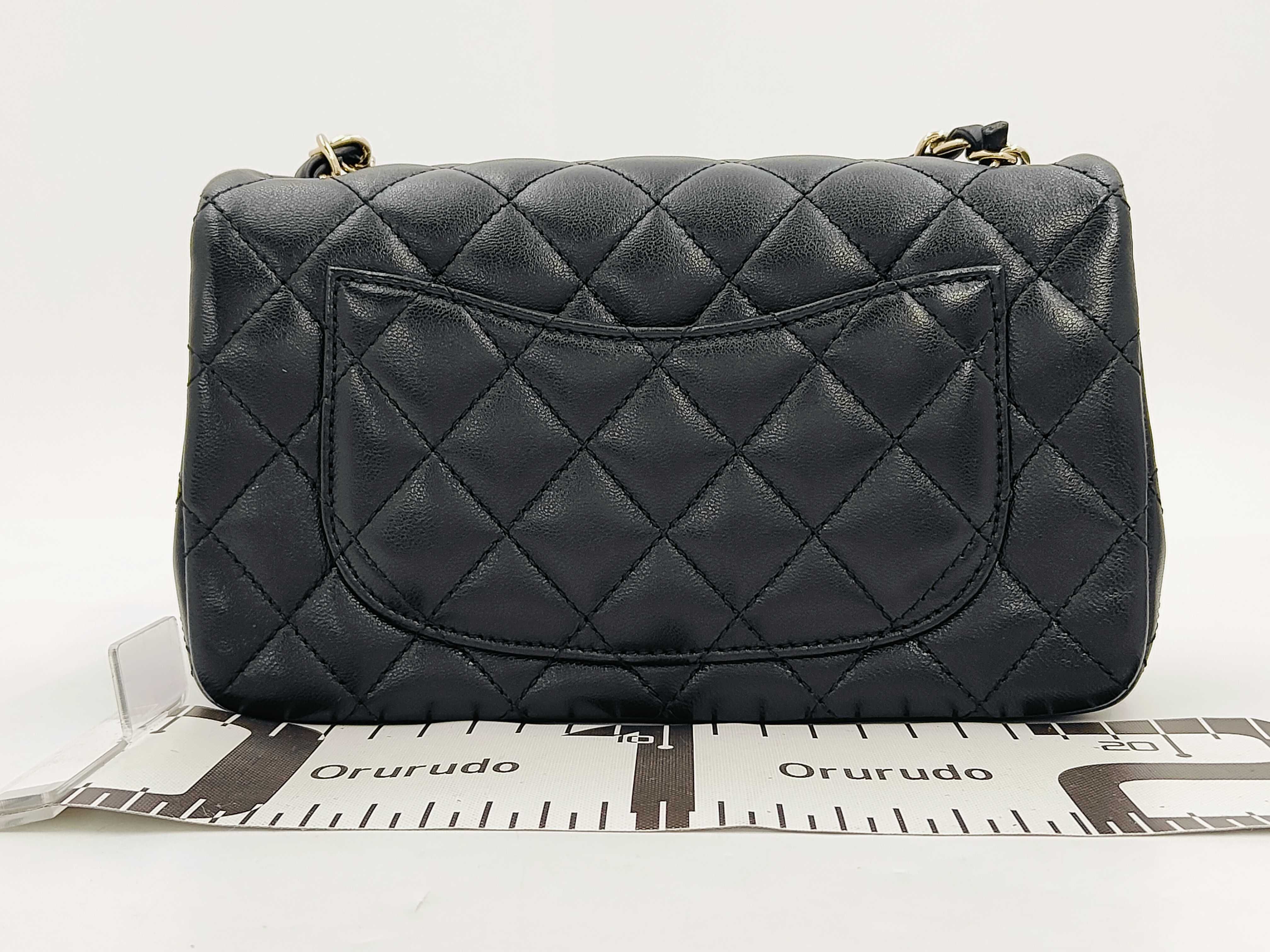 Classic Flap CF Black Quilted Lambskin Mini Shoulder Bag with Gold Hardware, No. 31 — view 2