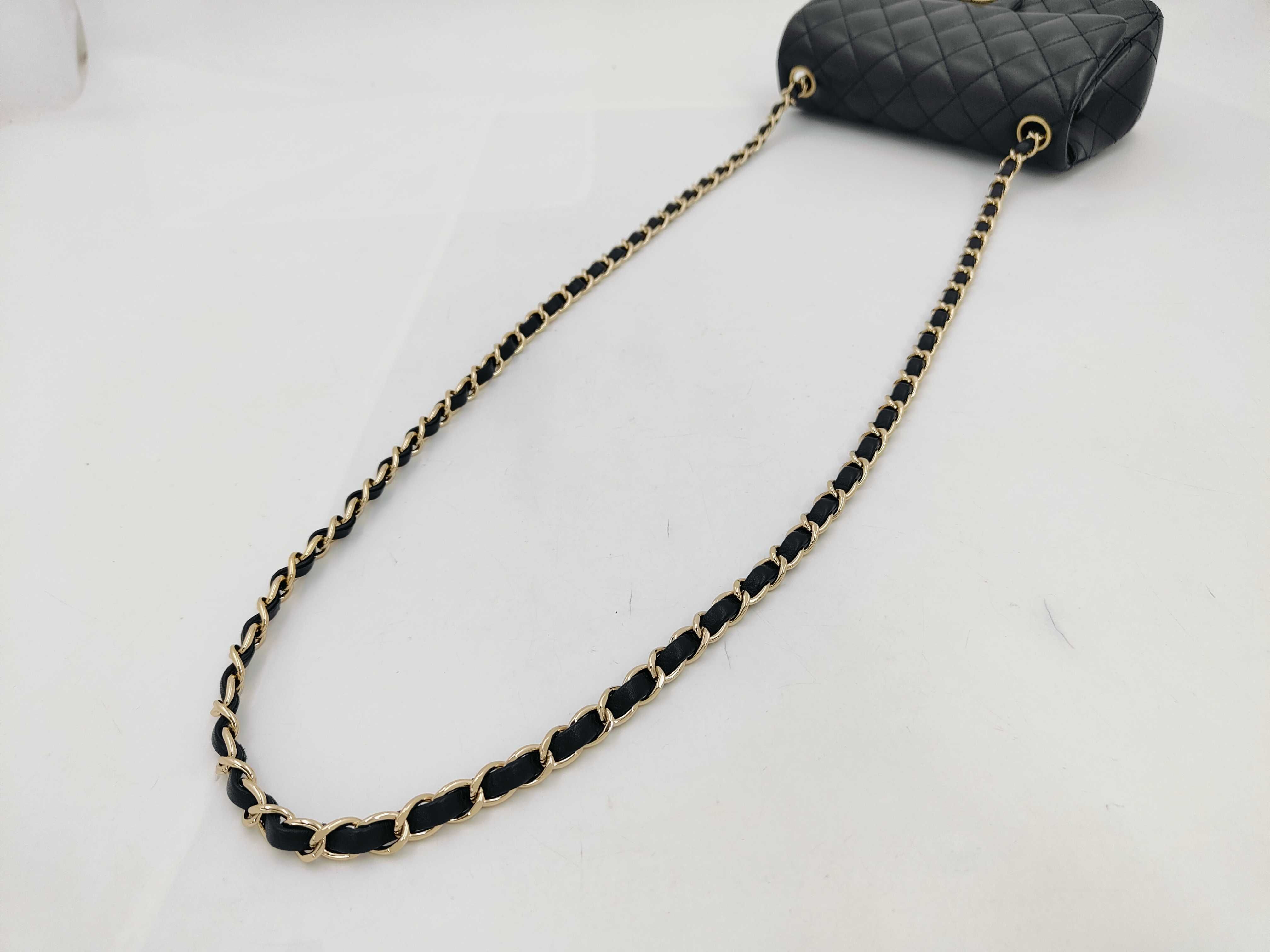 Classic Flap CF Black Quilted Lambskin Mini Shoulder Bag with Gold Hardware, No. 31 — view 3