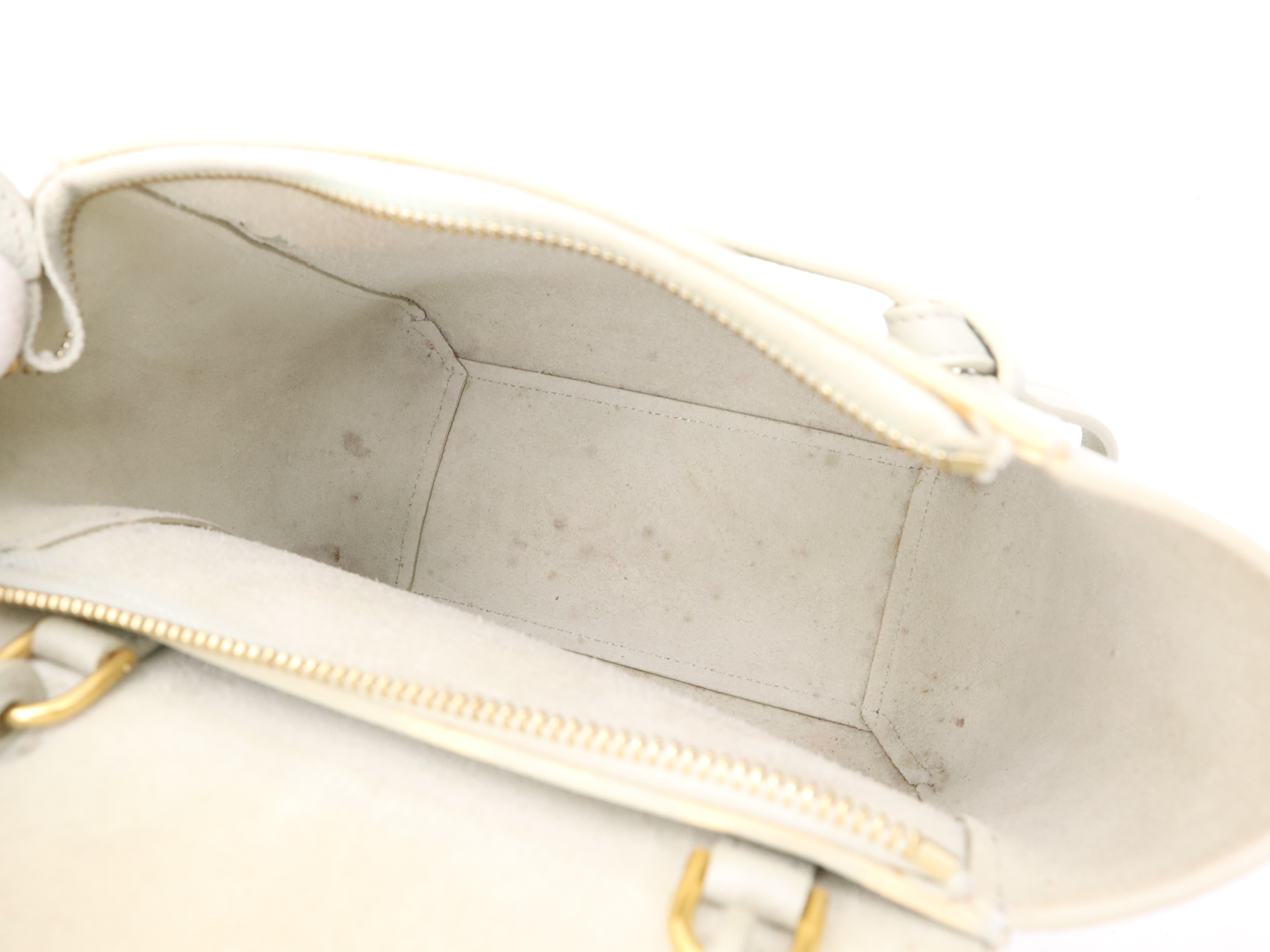 Leather Belt Bag Nano 2-Way Handbag, Gray, Gold Hardware, with Shoulder Strap — view 12
