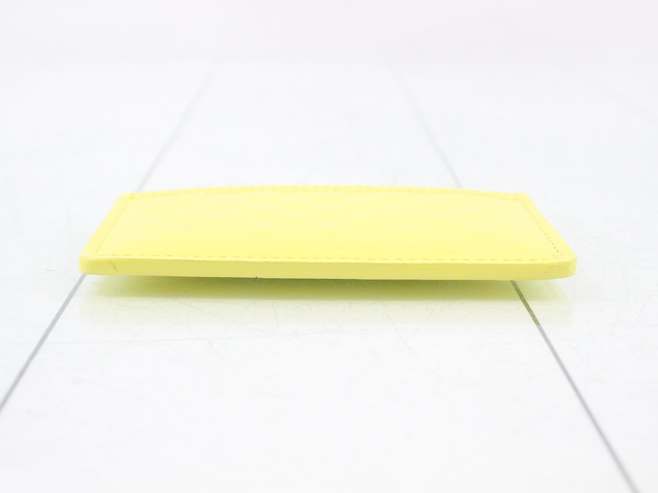 Porte Carte Simple Damier Facet Jaune — view 3