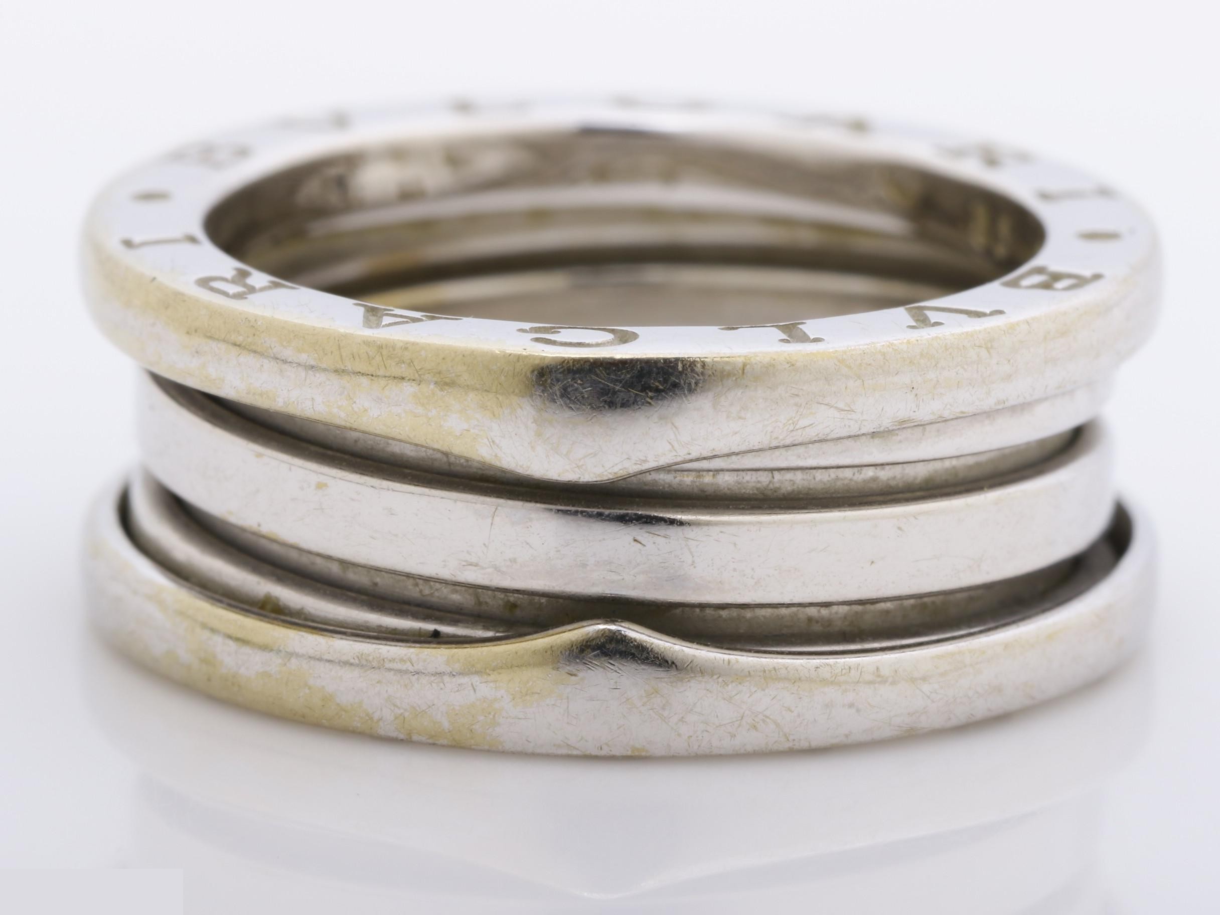 B.zero1 Ring, 750WG, Size #53, 9.6g, White Gold — view 2