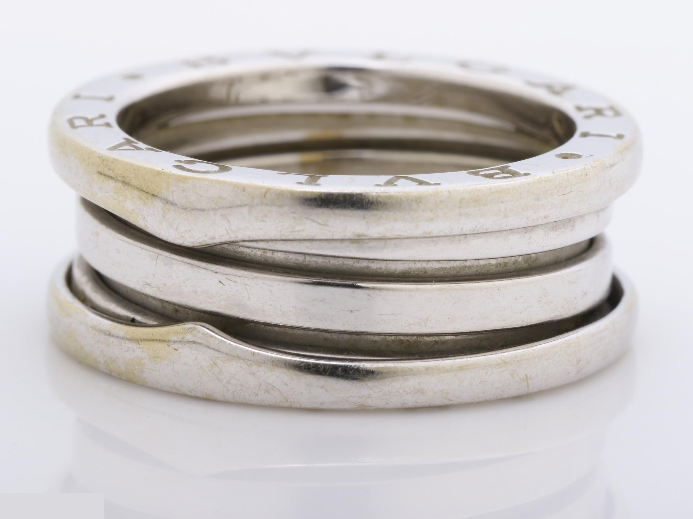 B.zero1 Ring, 750WG, Size #53, 9.6g, White Gold — view 3