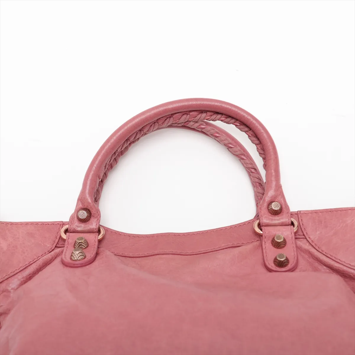 The Velo Leather 2-Way Handbag, Pink, 282010, with Mirror — view 6