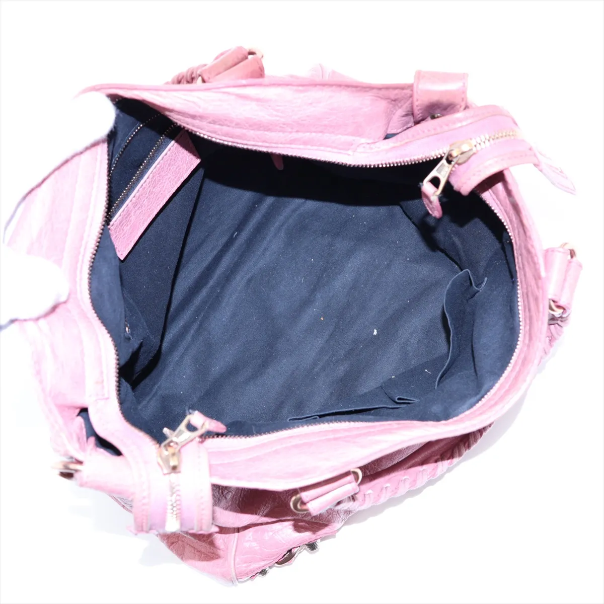 The Velo Leather 2-Way Handbag, Pink, 282010, with Mirror — view 8