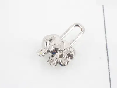 Cadena Bag Charm, Elephant Design, Silver