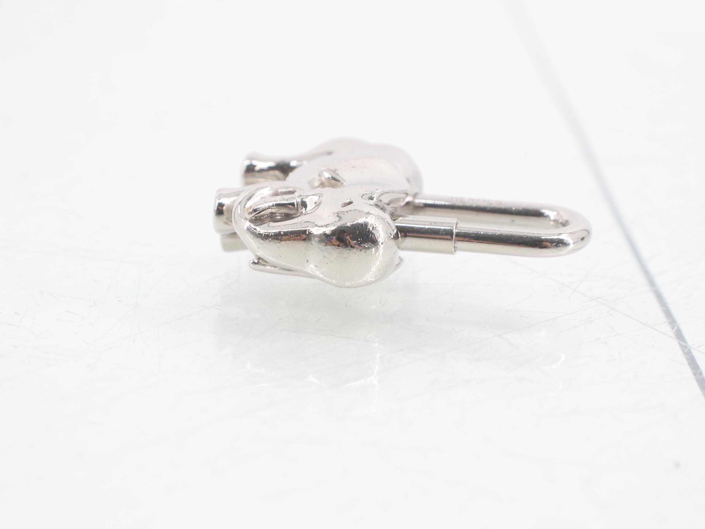 Cadena Bag Charm, Elephant Design, Silver — view 3