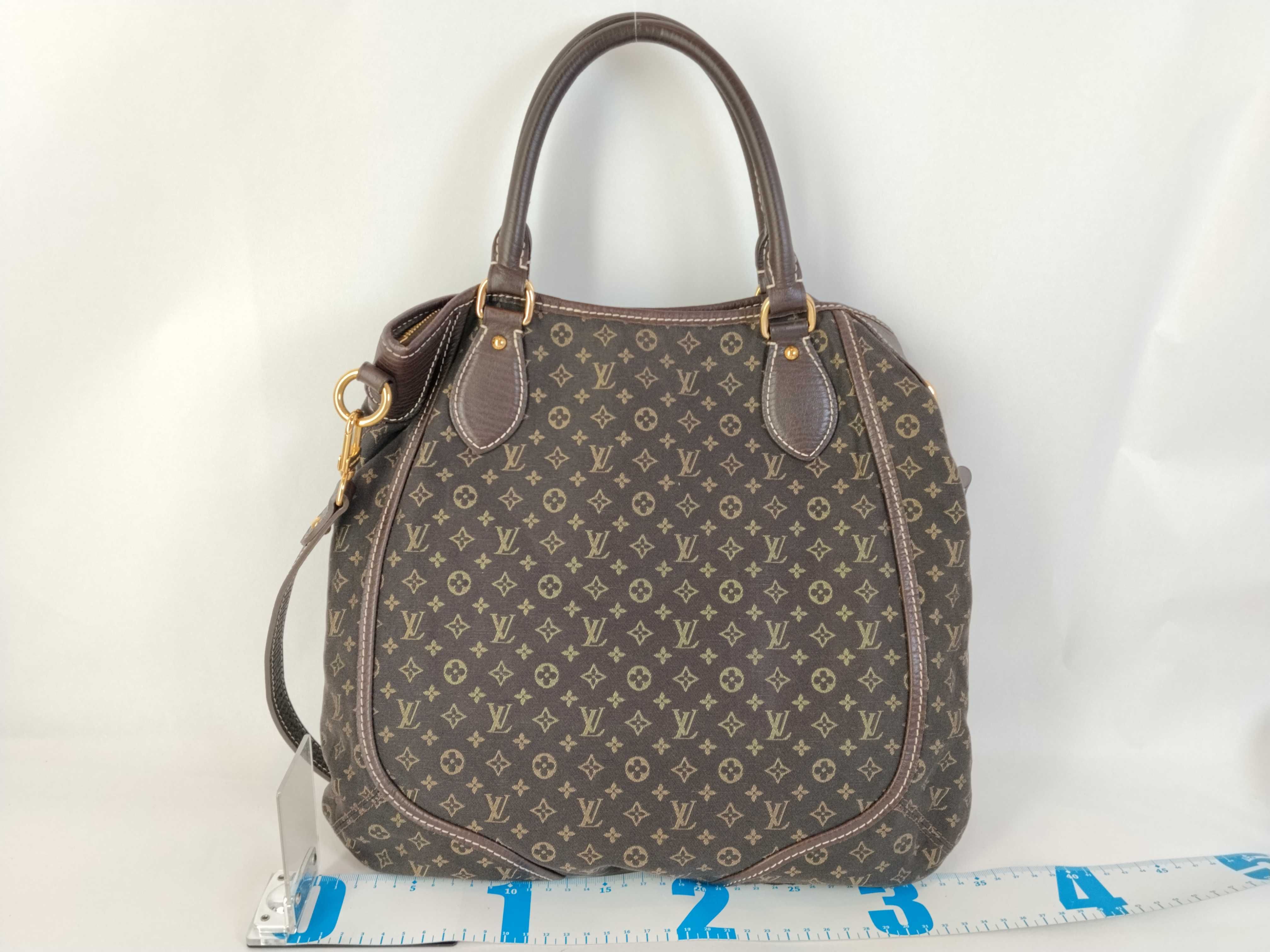 Monogram Mini Louis Vuitton Monogram Mini Lin Brown Buzas SR3008 2-Way Handbag with Stamp — view 2