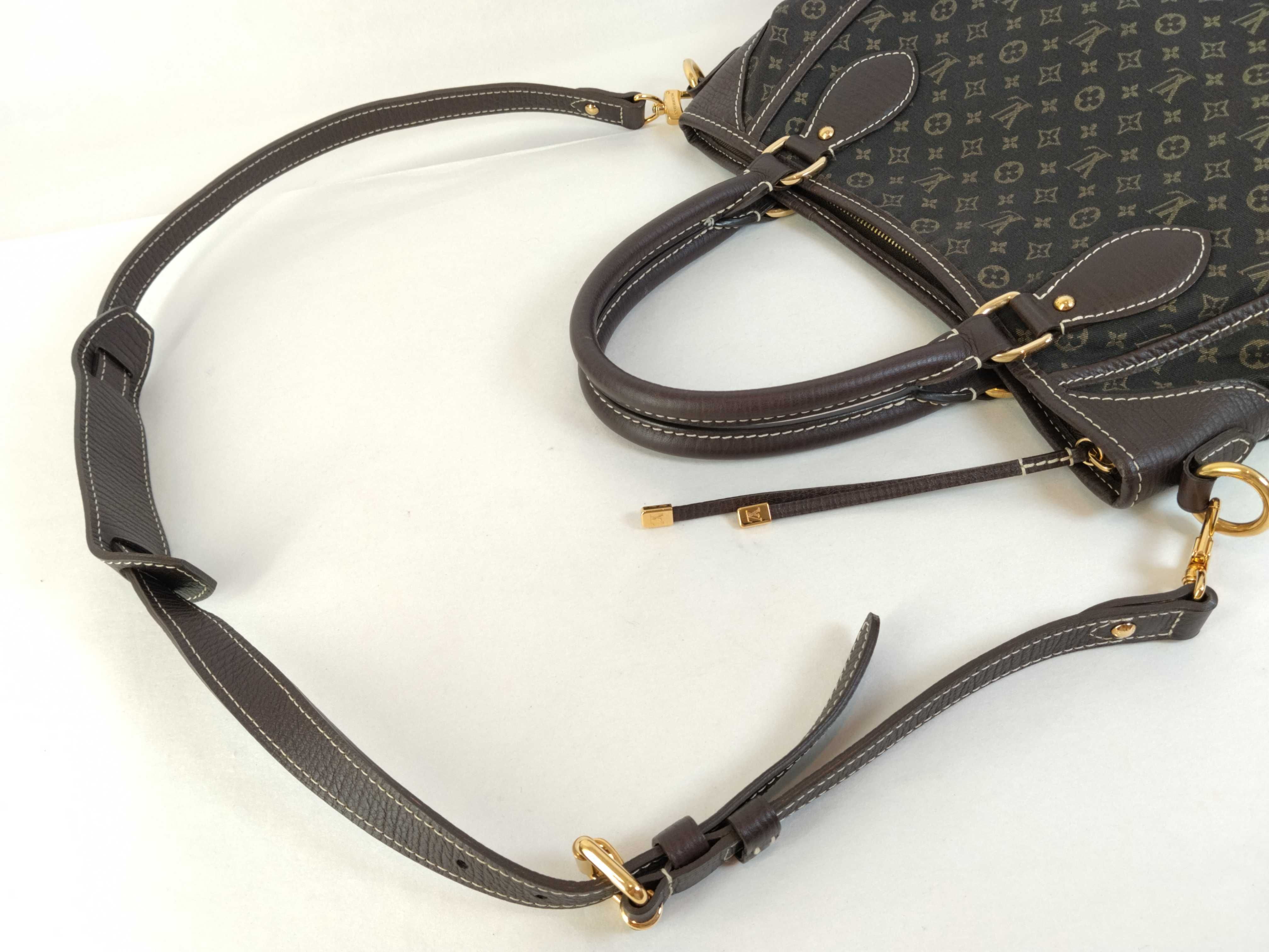 Monogram Mini Louis Vuitton Monogram Mini Lin Brown Buzas SR3008 2-Way Handbag with Stamp — view 3