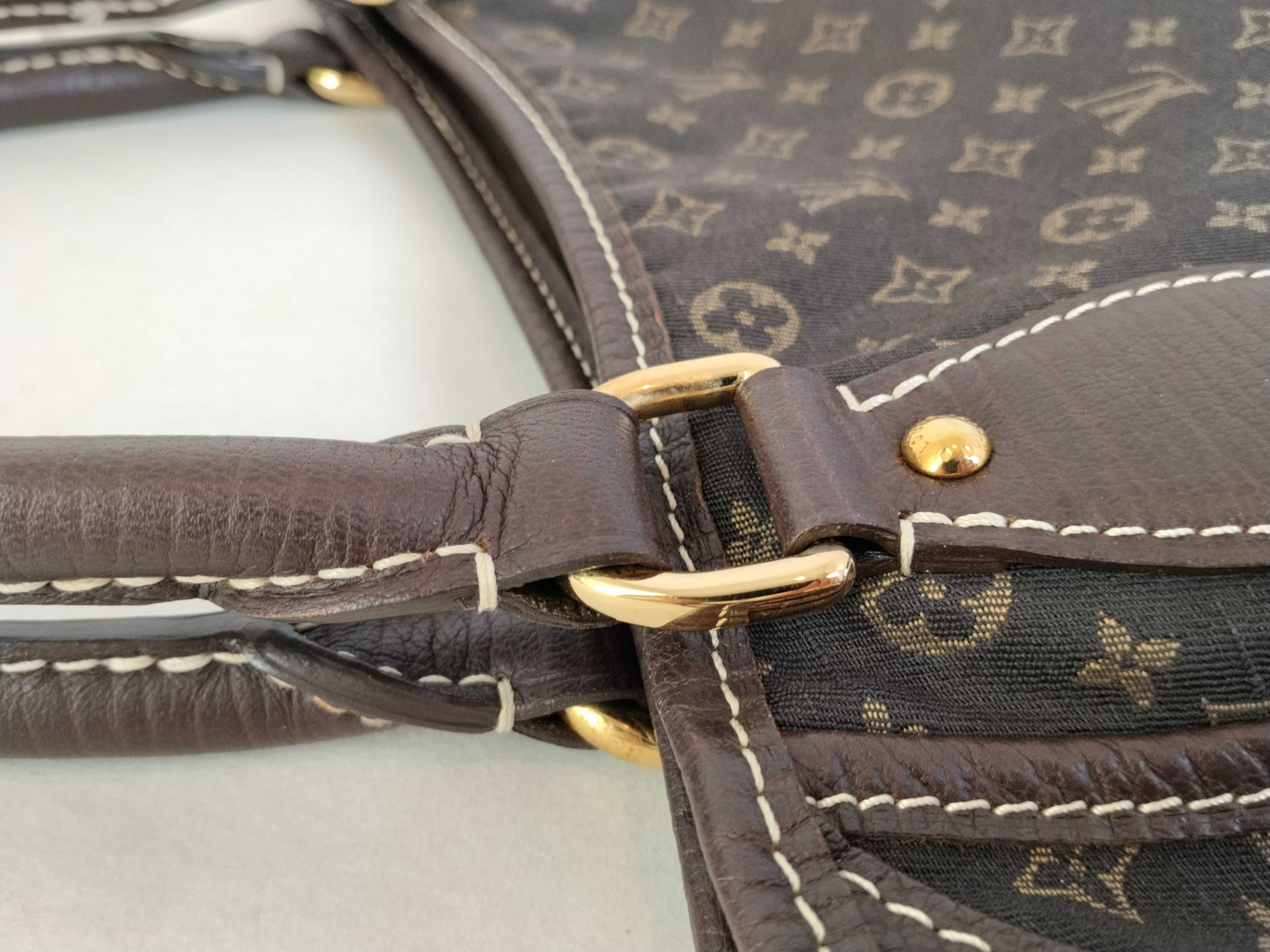 Monogram Mini Louis Vuitton Monogram Mini Lin Brown Buzas SR3008 2-Way Handbag with Stamp — view 5