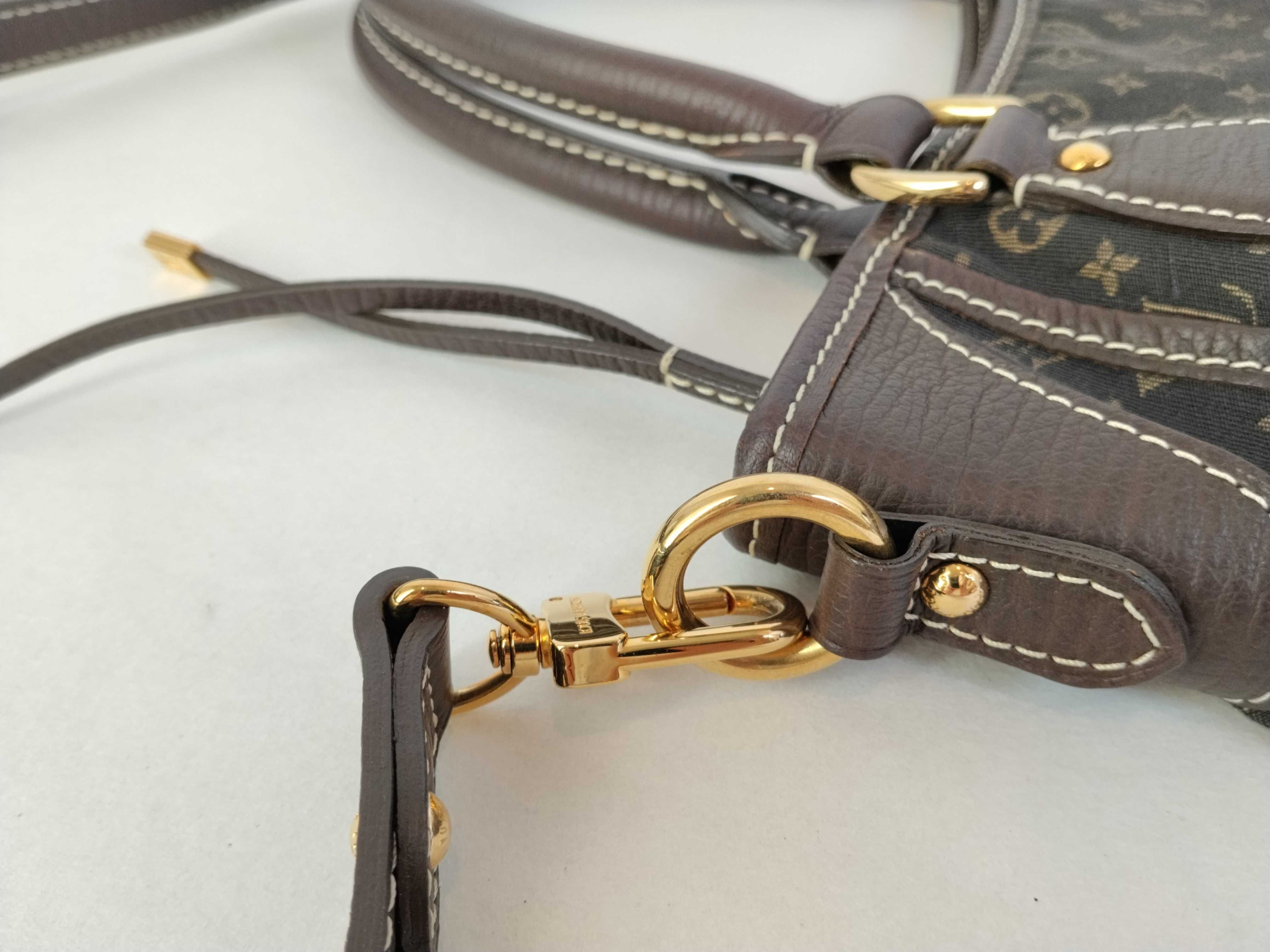 Monogram Mini Louis Vuitton Monogram Mini Lin Brown Buzas SR3008 2-Way Handbag with Stamp — view 7