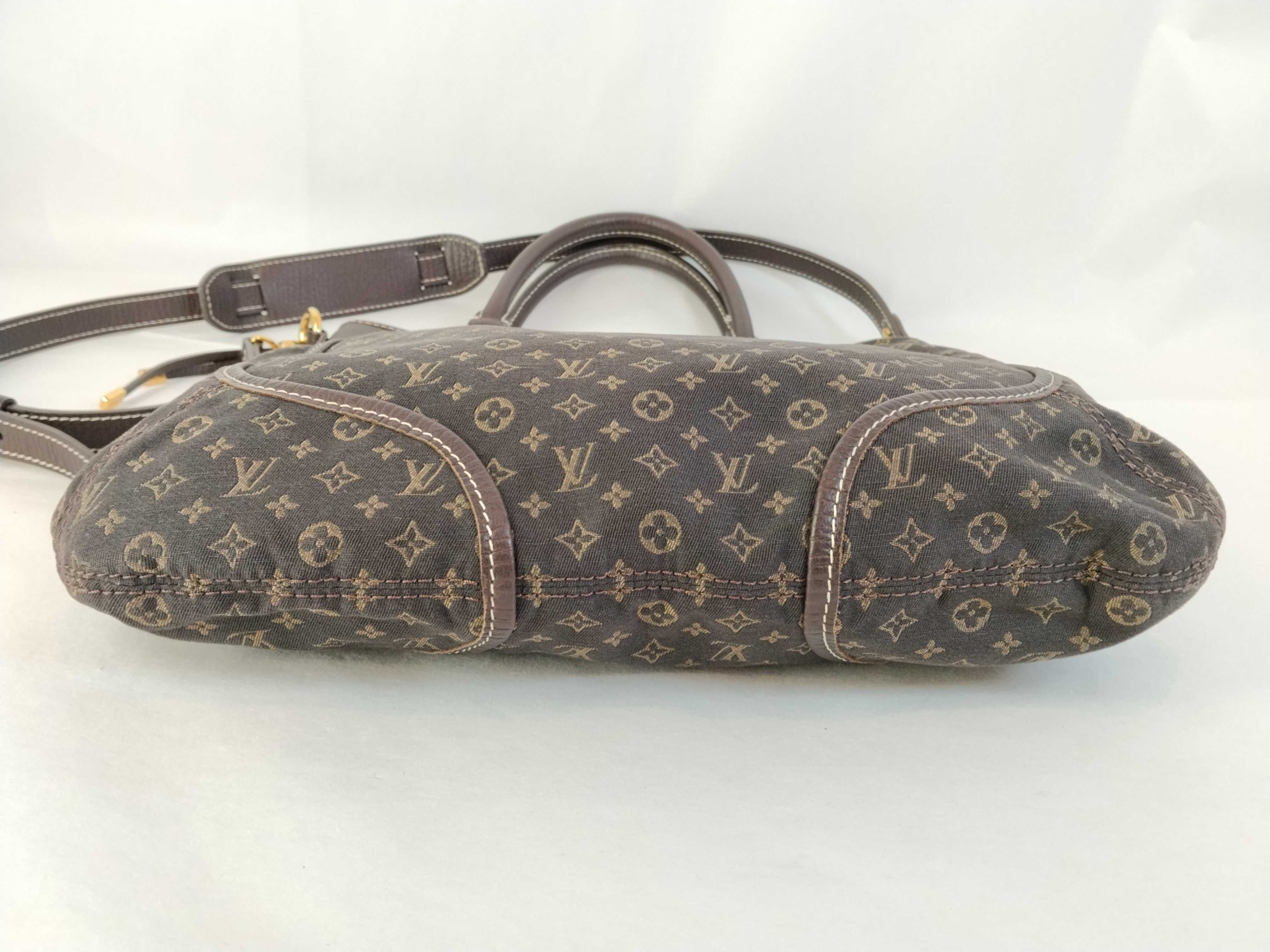 Monogram Mini Louis Vuitton Monogram Mini Lin Brown Buzas SR3008 2-Way Handbag with Stamp — view 9