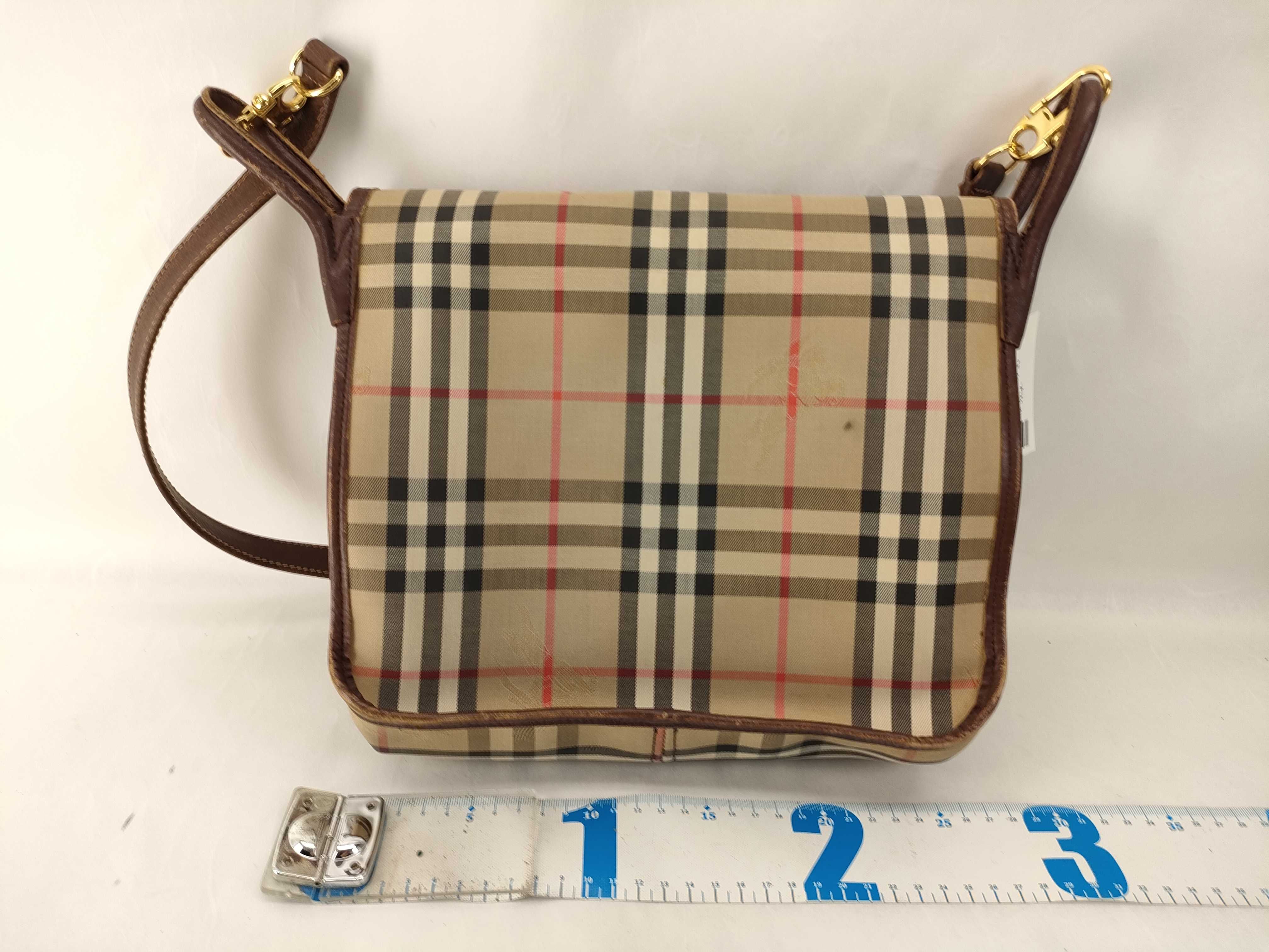 Burberrys Nova Check Canvas Shoulder Bag — view 2