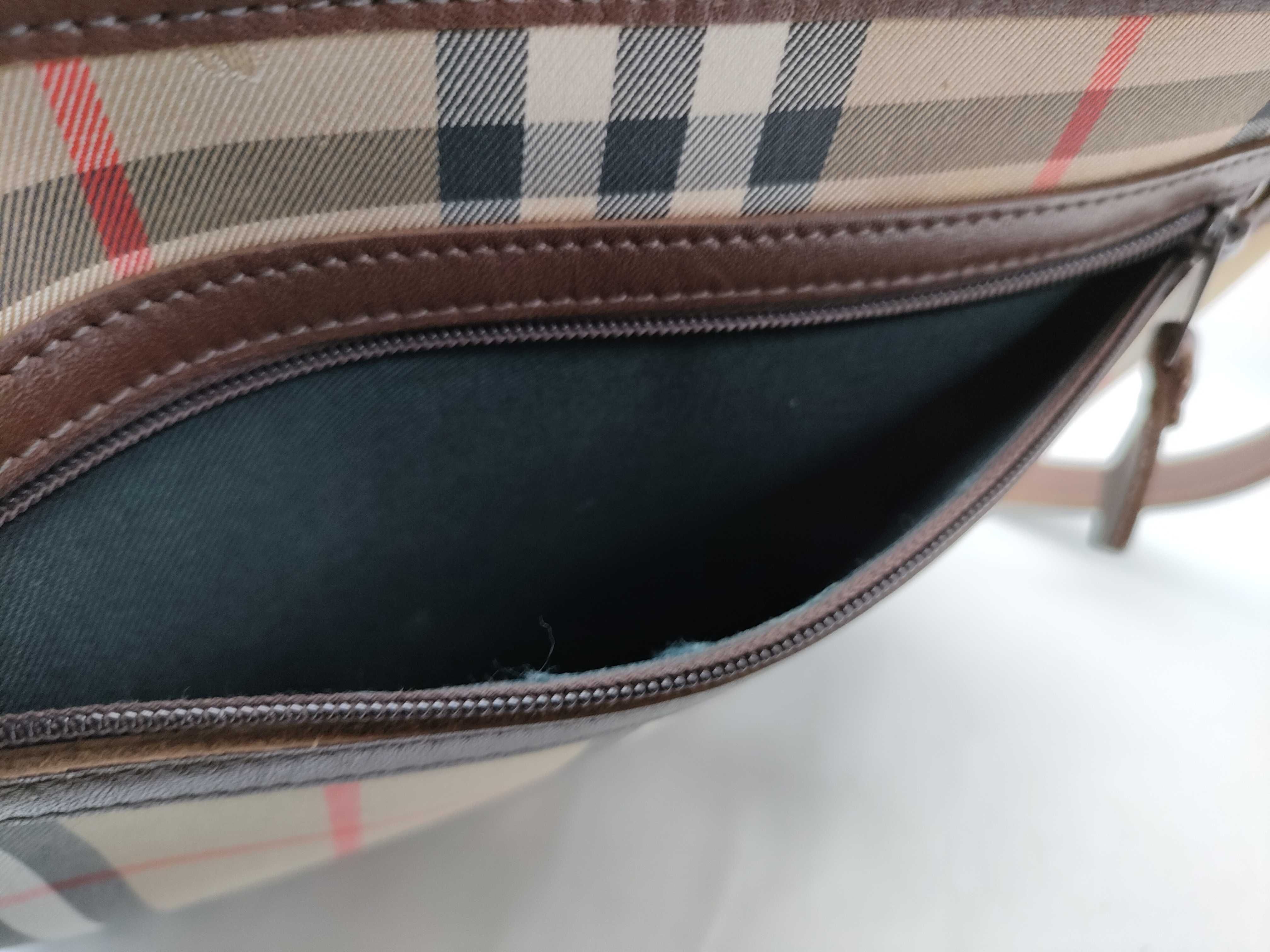 Burberrys Nova Check Canvas Shoulder Bag — view 12