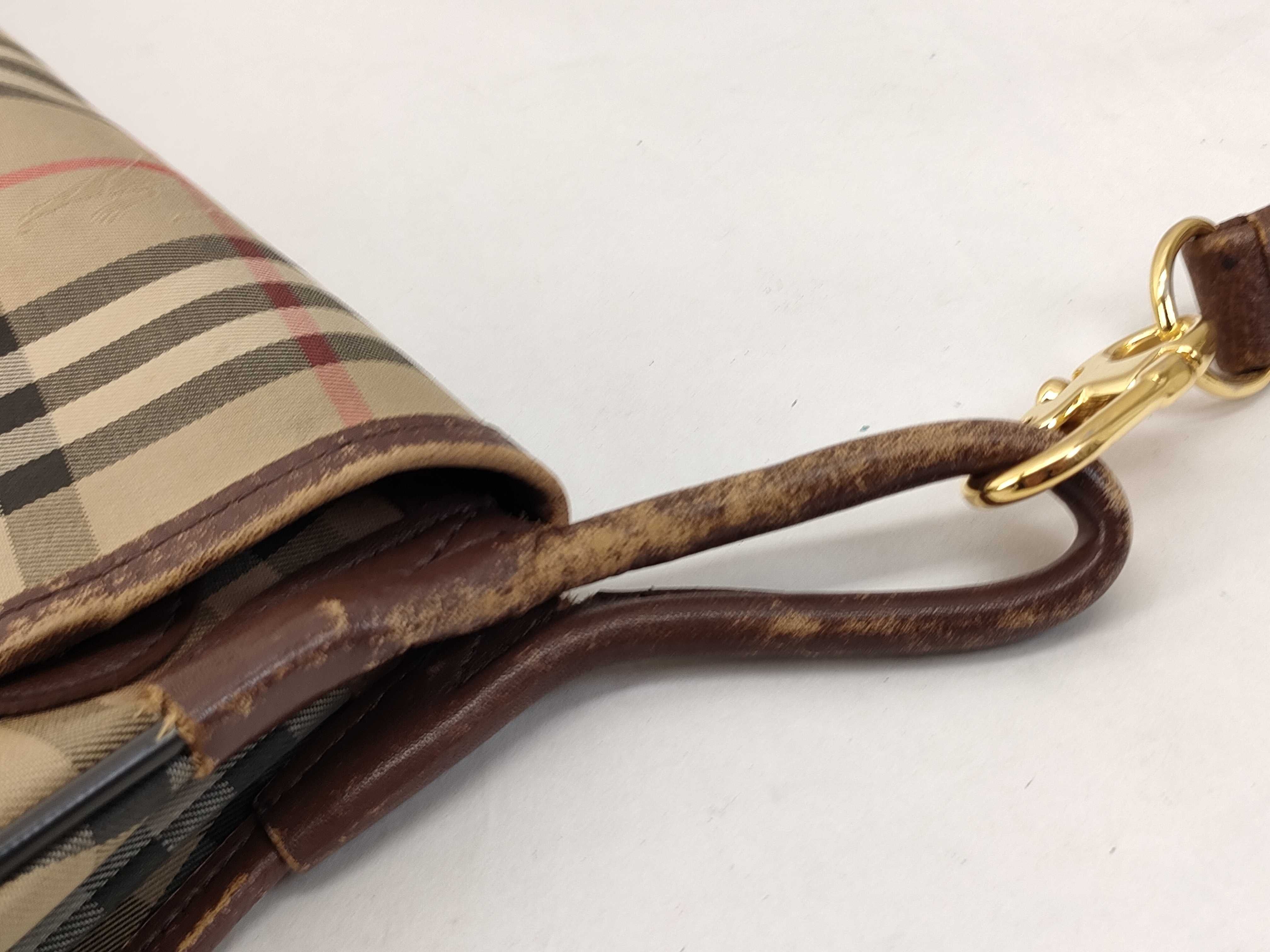 Burberrys Nova Check Canvas Shoulder Bag — view 4