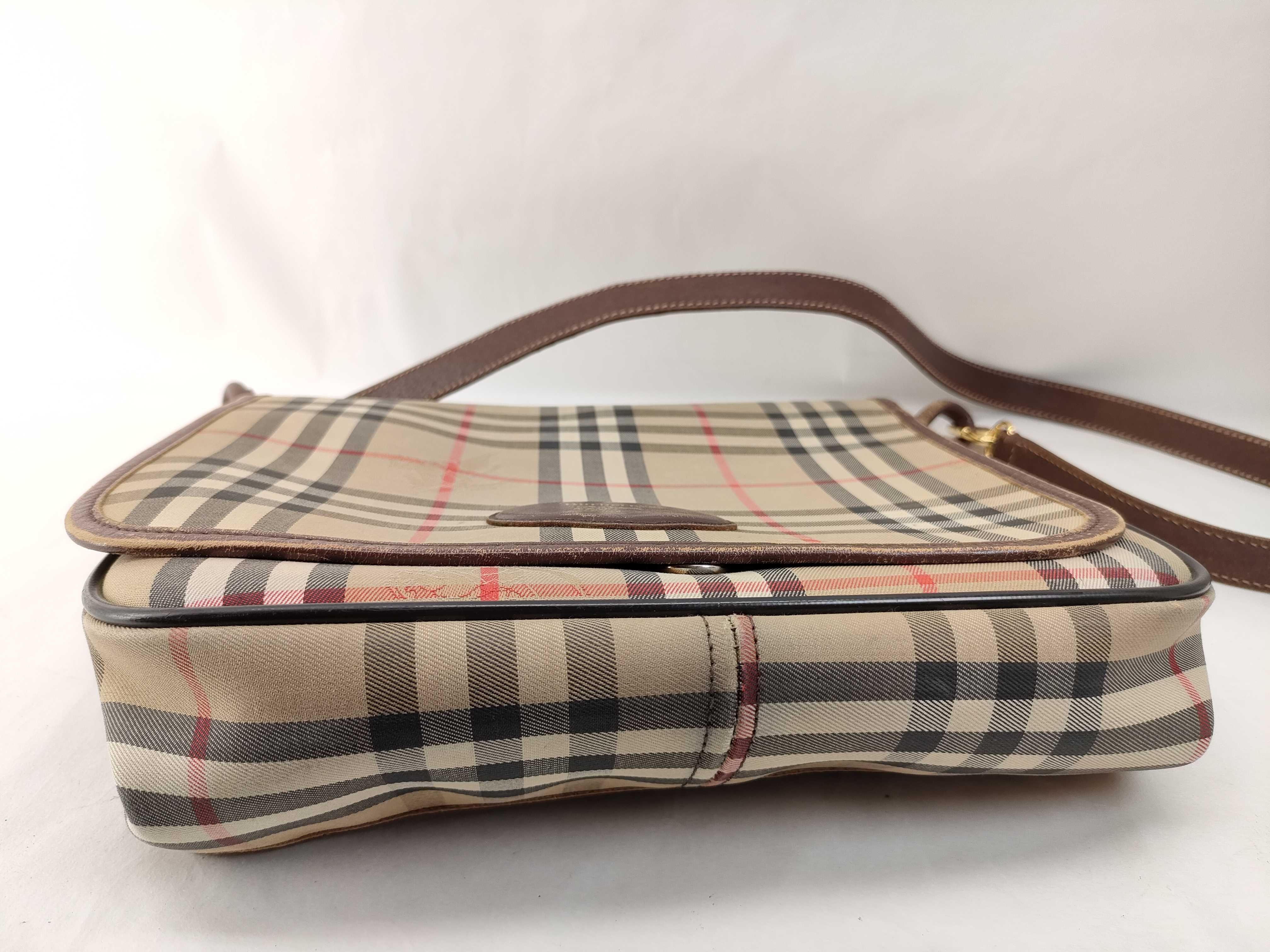 Burberrys Nova Check Canvas Shoulder Bag — view 6