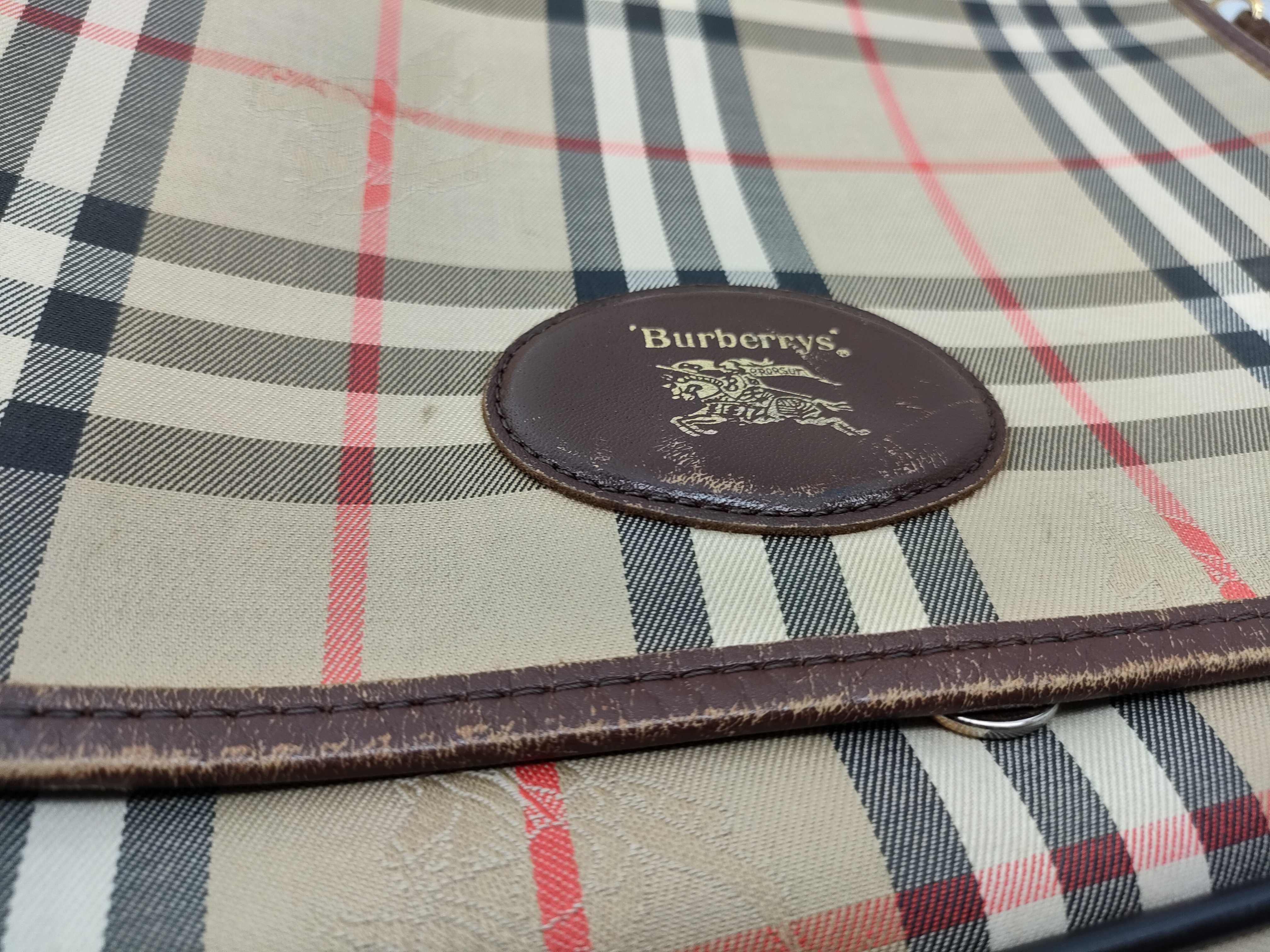 Burberrys Nova Check Canvas Shoulder Bag — view 7