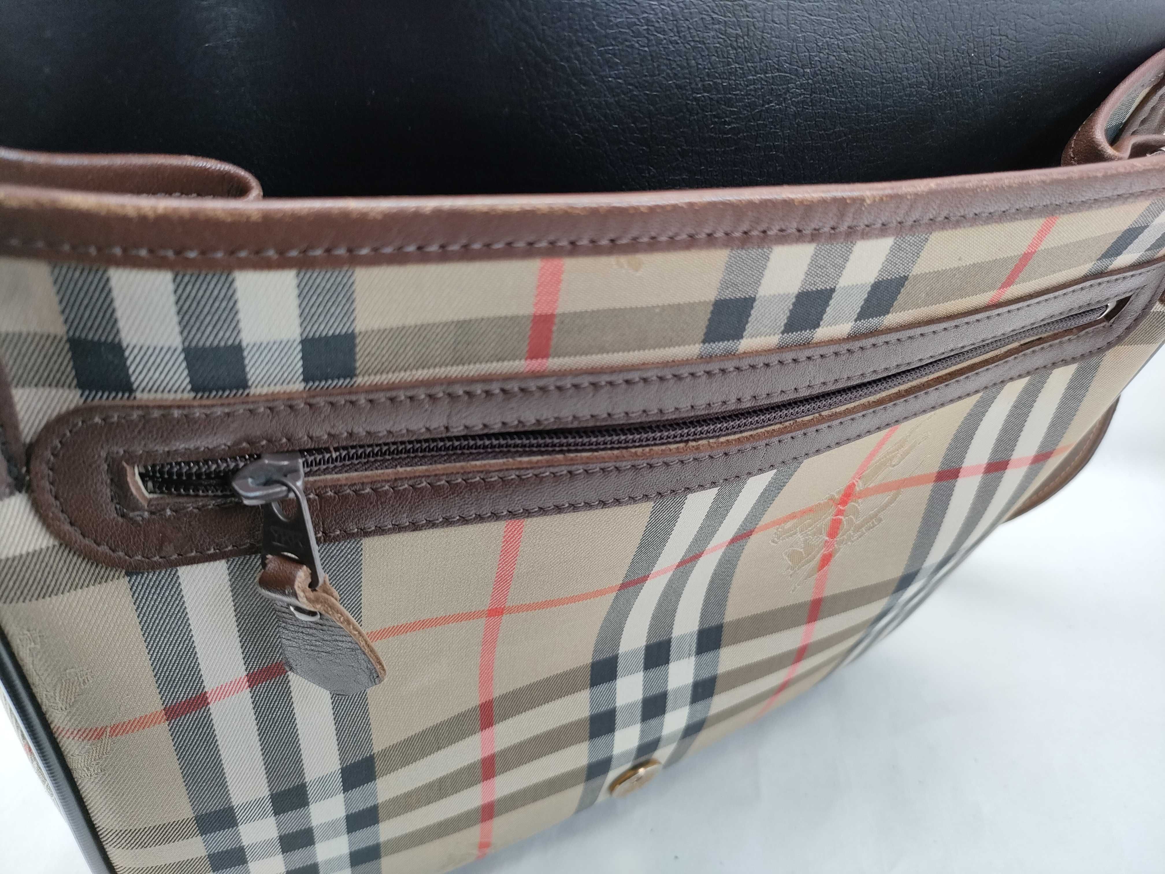 Burberrys Nova Check Canvas Shoulder Bag — view 9