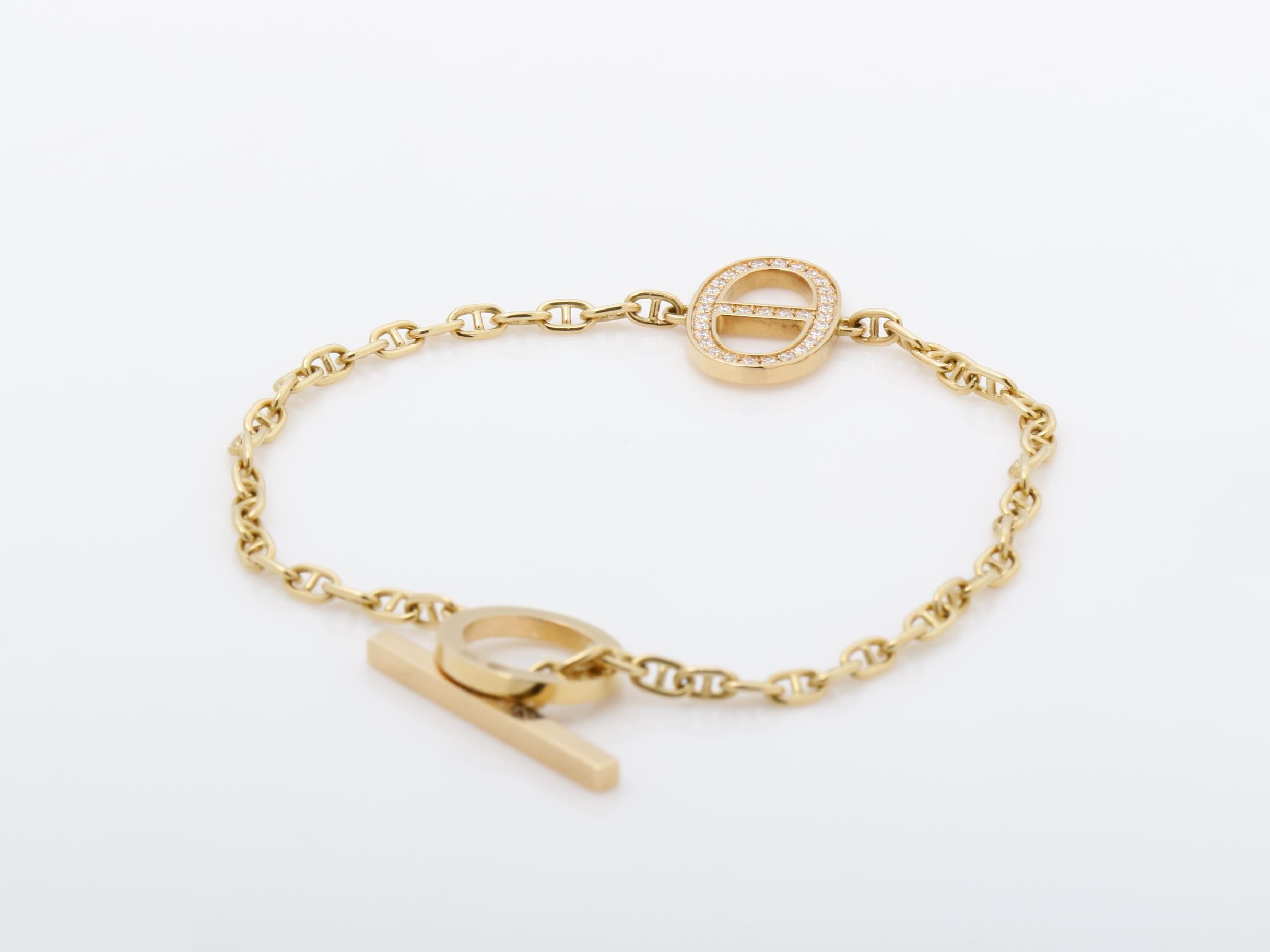 Bracelet, 750PG (pink gold), diamonds, 5.3g, wrist circumference approximately 15cm — view 4