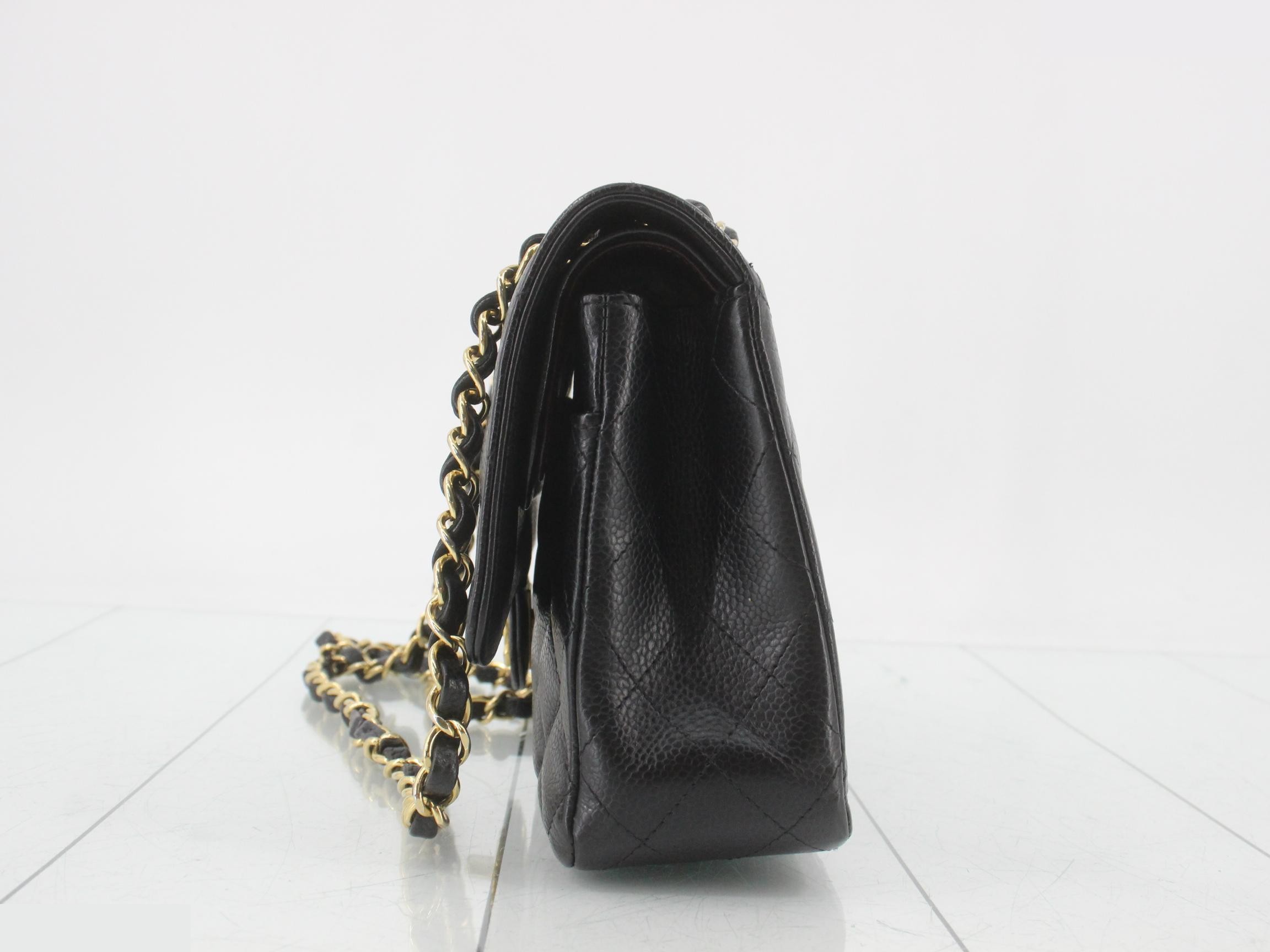 Caviar Double Flap 25 Shoulder Bag Seal — view 3