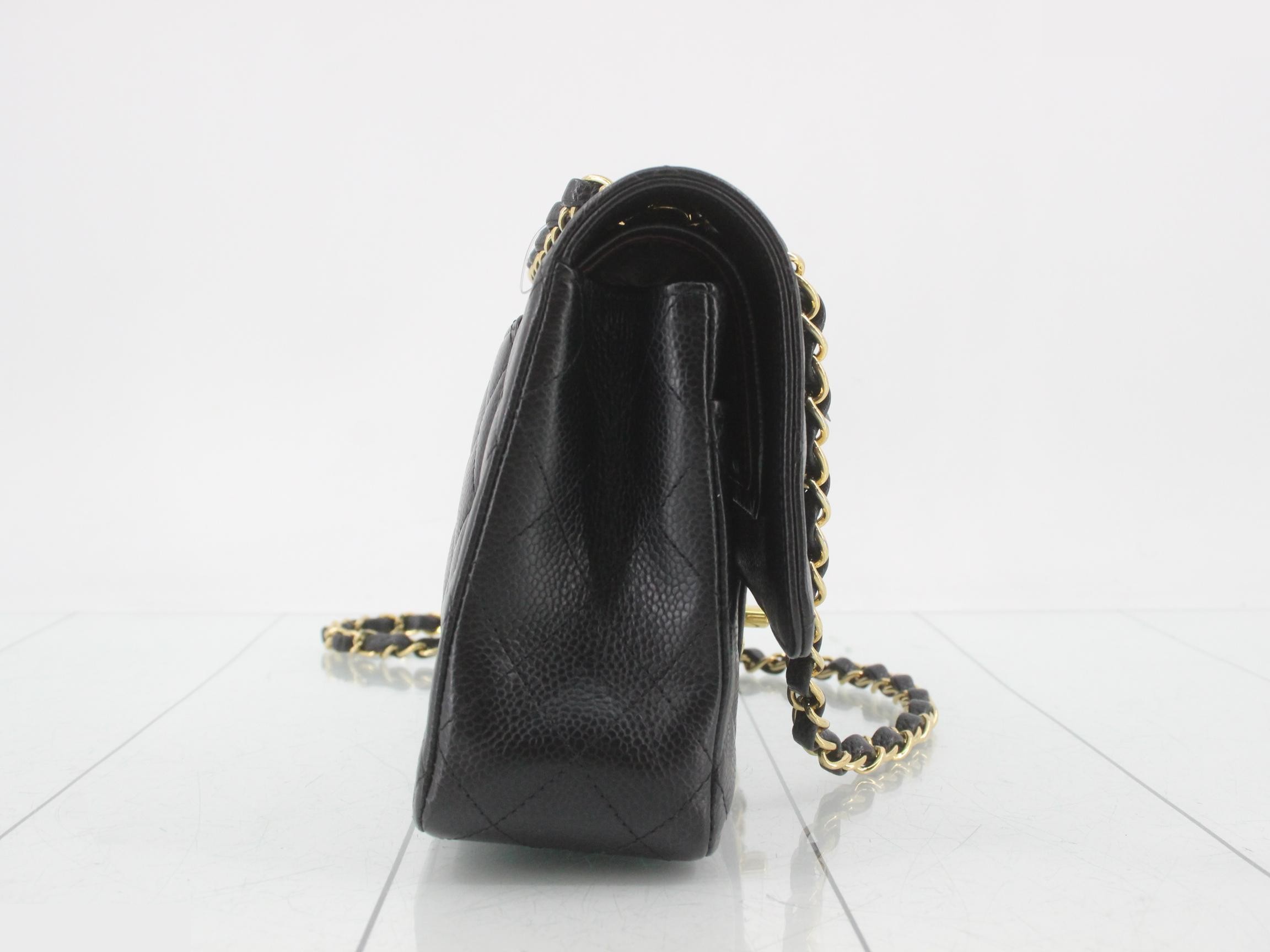 Caviar Double Flap 25 Shoulder Bag Seal — view 4
