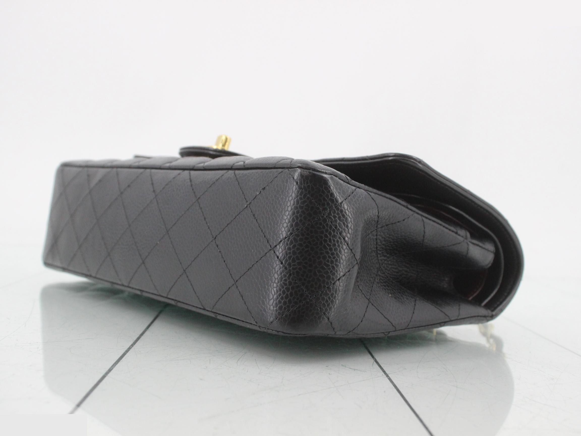 Caviar Double Flap 25 Shoulder Bag Seal — view 6