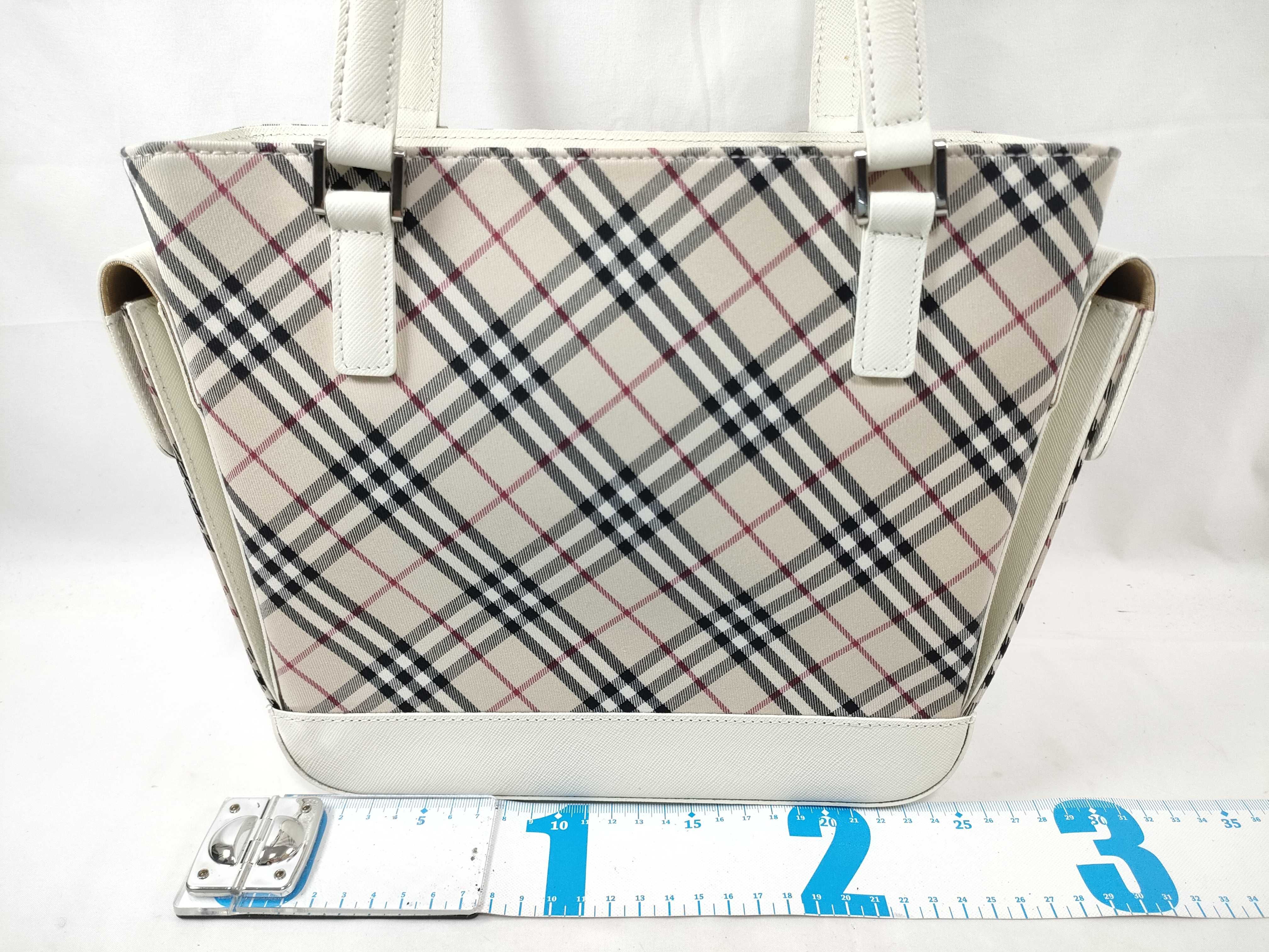 handbag, Nova check pattern, light beige. — view 2
