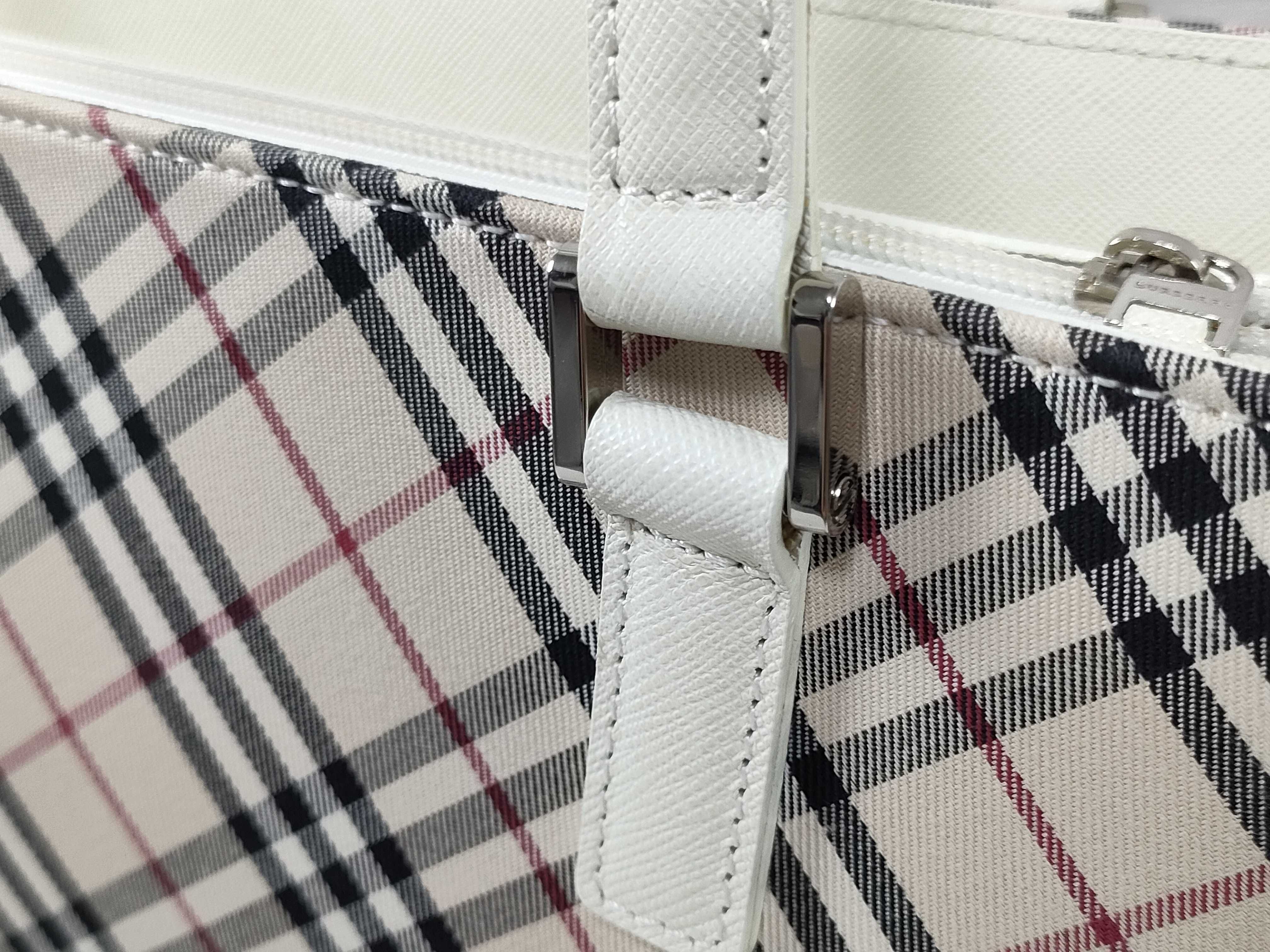 handbag, Nova check pattern, light beige. — view 3