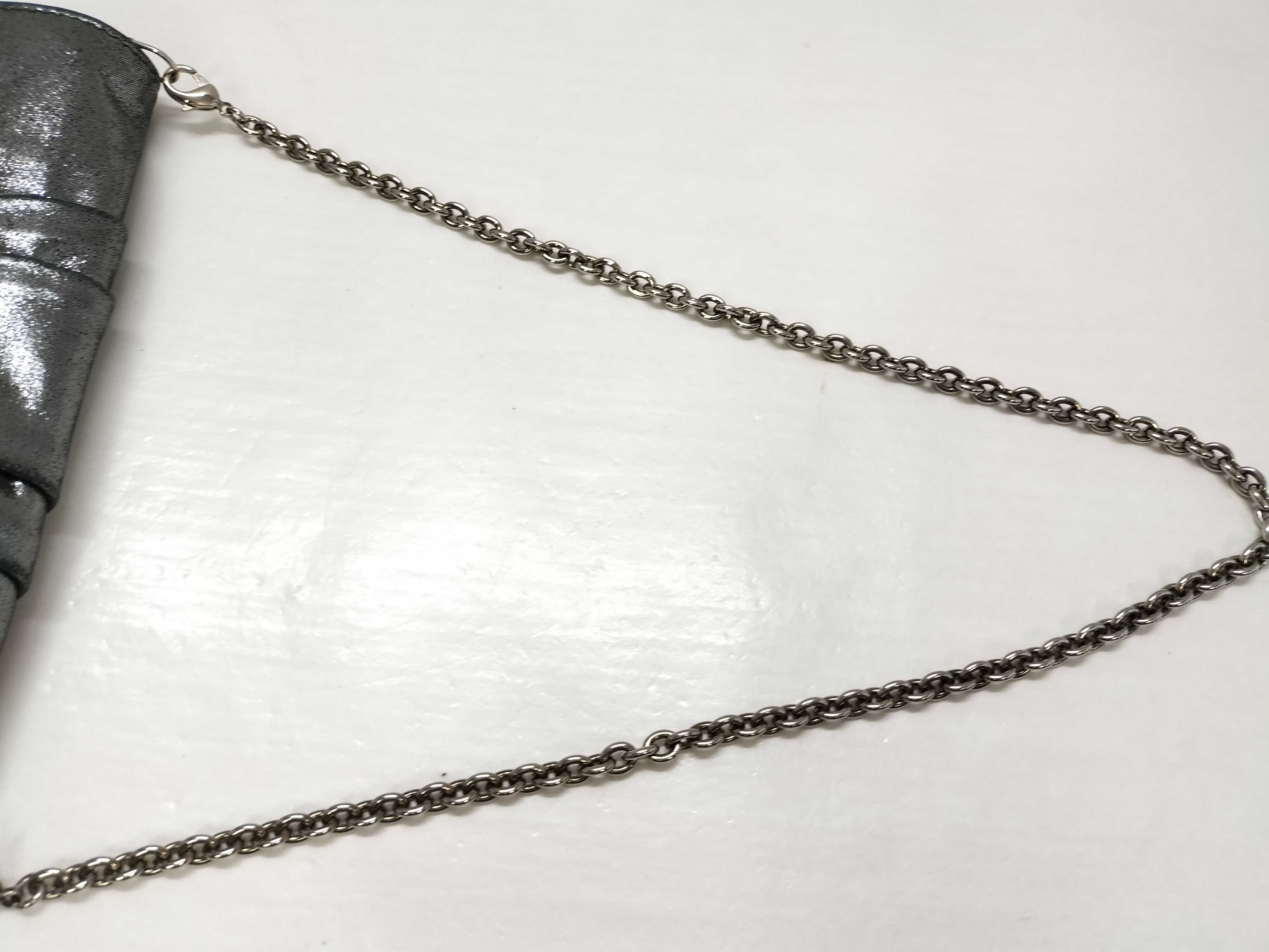 Mamma Fendi Baguette Clutch Bag, Metallic Gray, Silver Hardware, FF Logo, Shoulder Bag — view 3