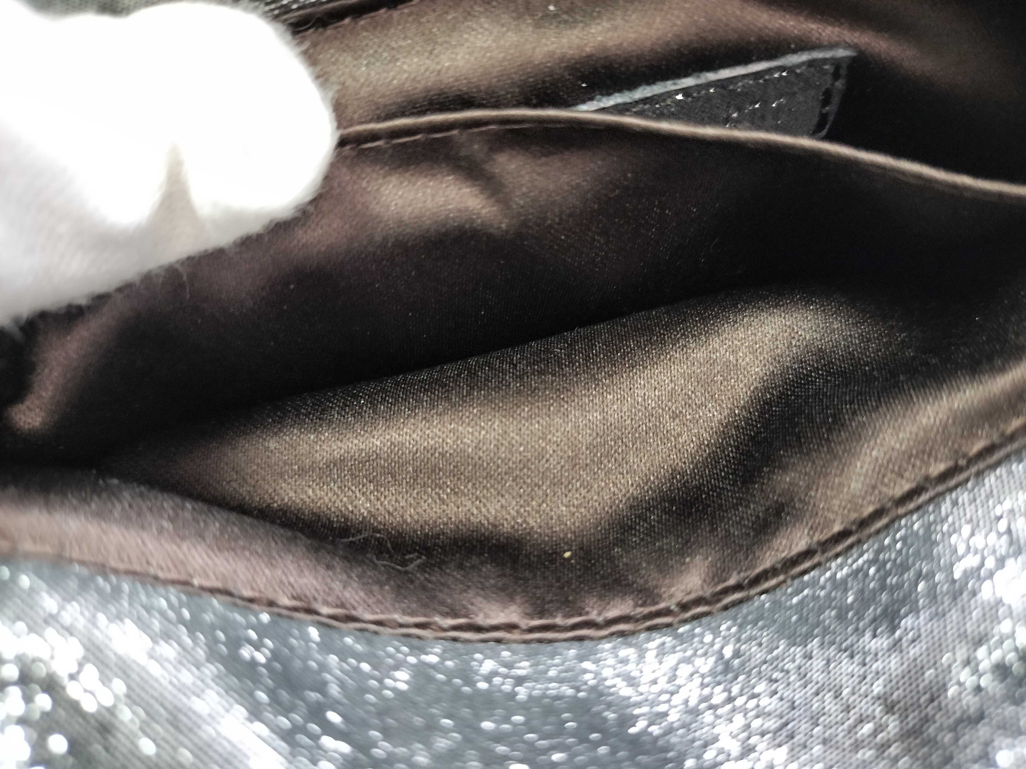 Mamma Fendi Baguette Clutch Bag, Metallic Gray, Silver Hardware, FF Logo, Shoulder Bag — view 10