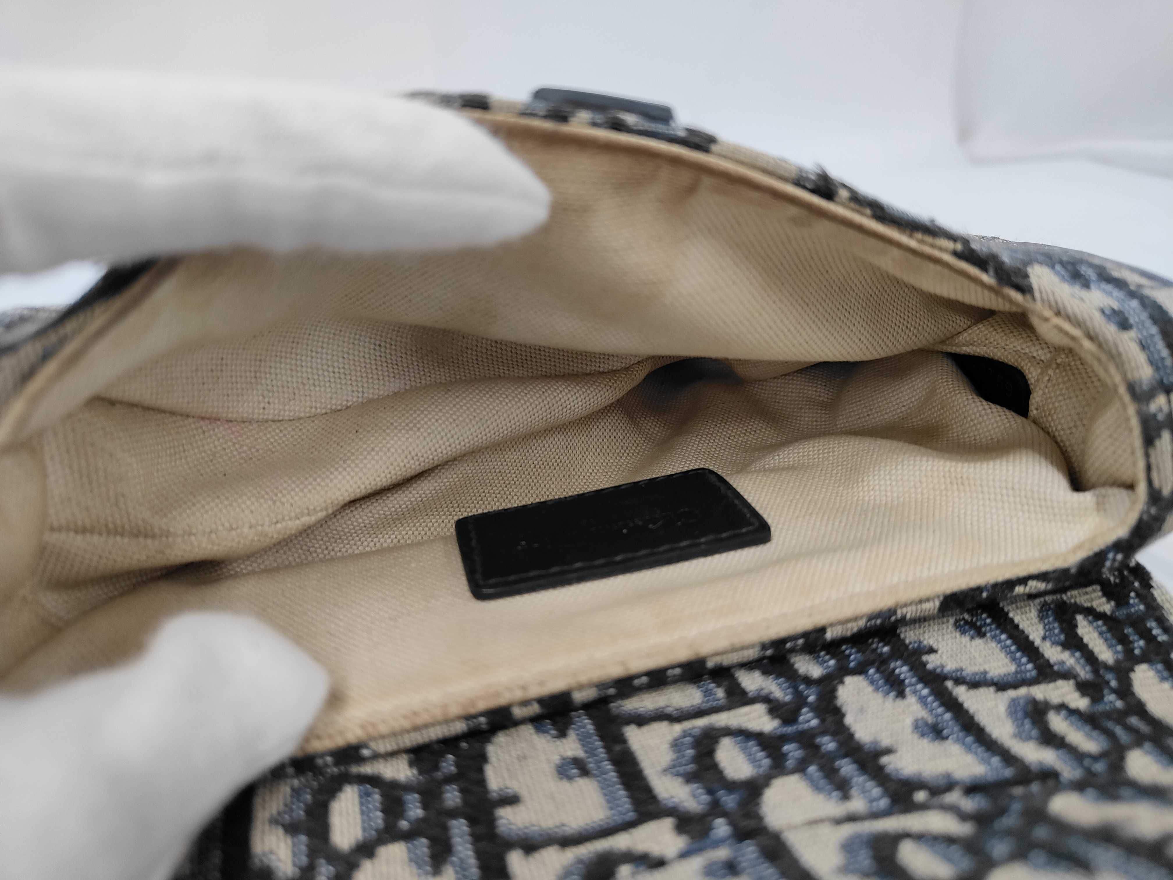 Saddle Blue Gold Oblique Handbag — view 8